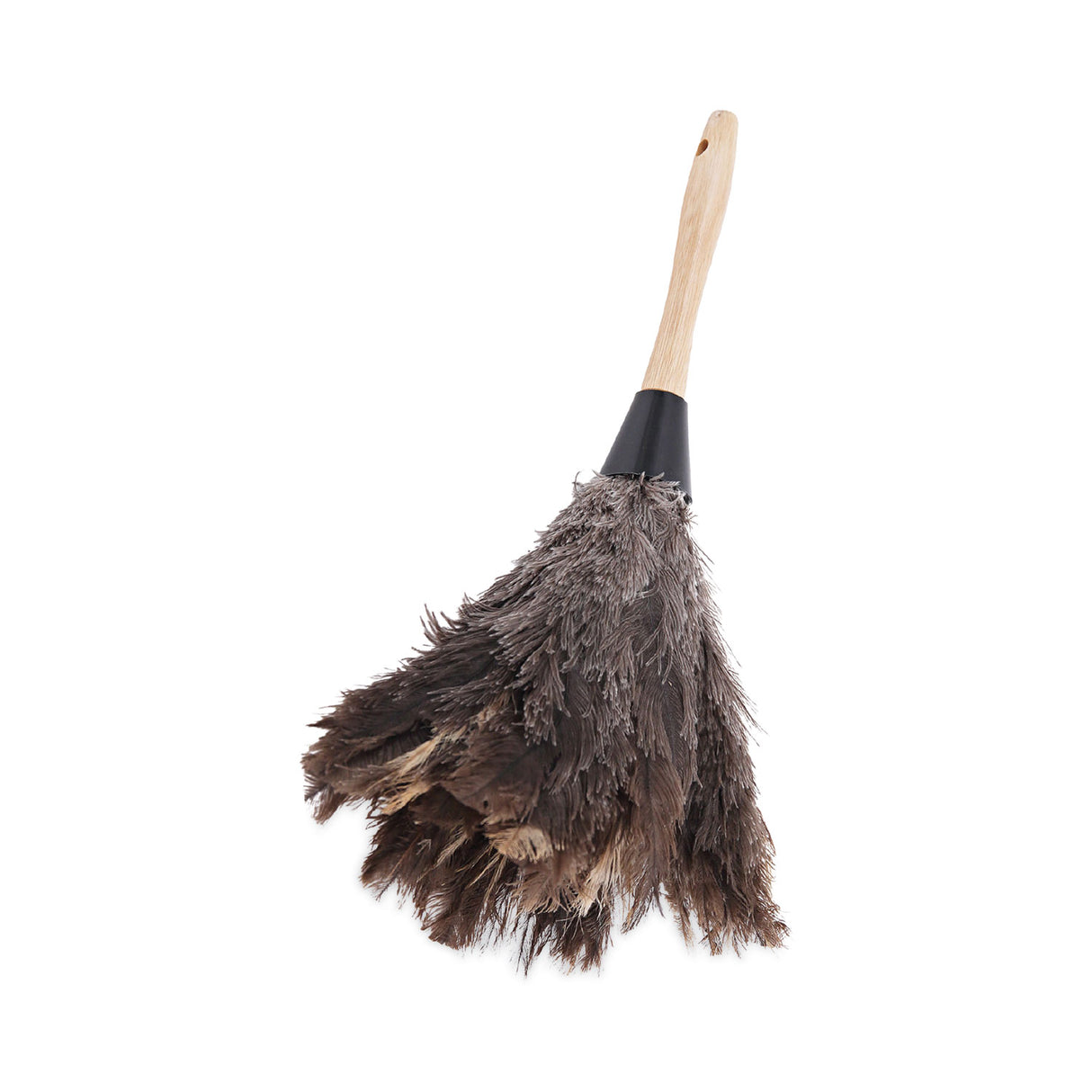 BoardwalkÂ® Professional Ostrich Feather Duster, Gray, 14", Wood Handle (BWK14FD)
