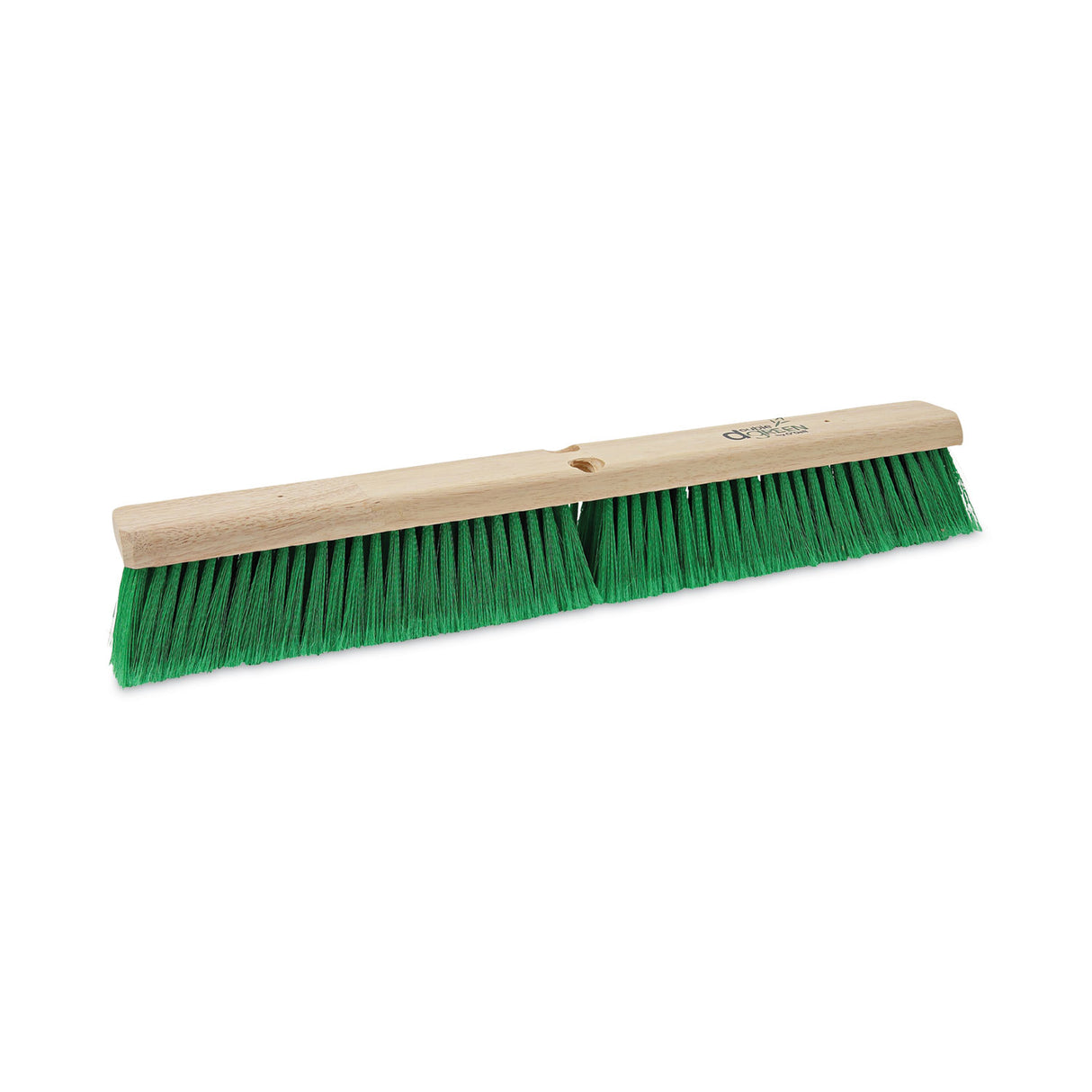 BoardwalkÂ® Push Broom Head, 3" Green Flagged Recycled PET Plastic, 24" (BWK20724)