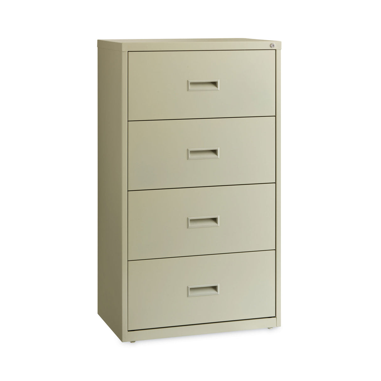 Hirsh Industries Lateral File Cabinet, 4 Letter/Legal/A4-Size File Drawers, Putty, 30 x 18.62 x 52.5 (14956)