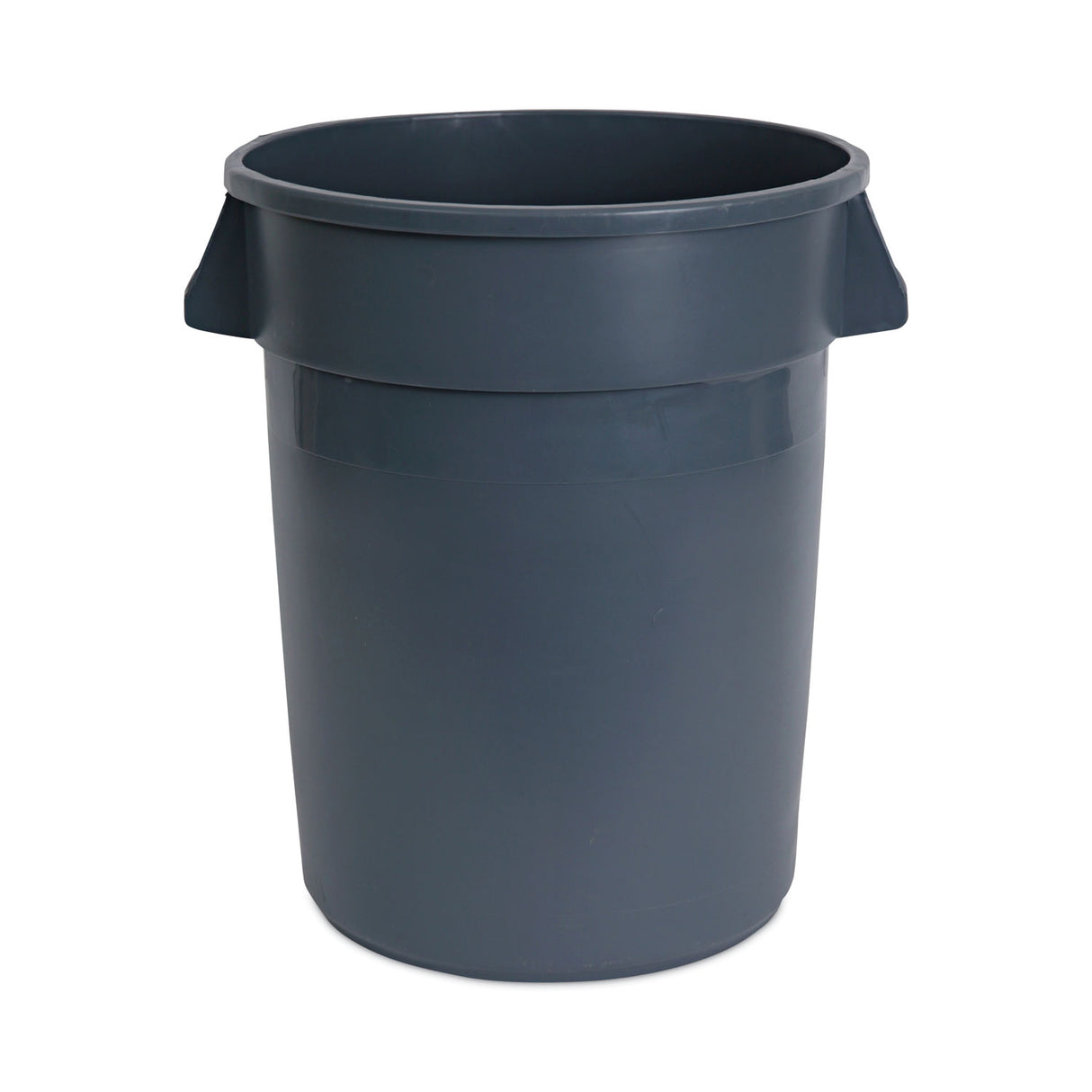 BoardwalkÂ® Round Waste Receptacle, LLDPE, 32 gal, Gray (BWK32GLWRGRA)