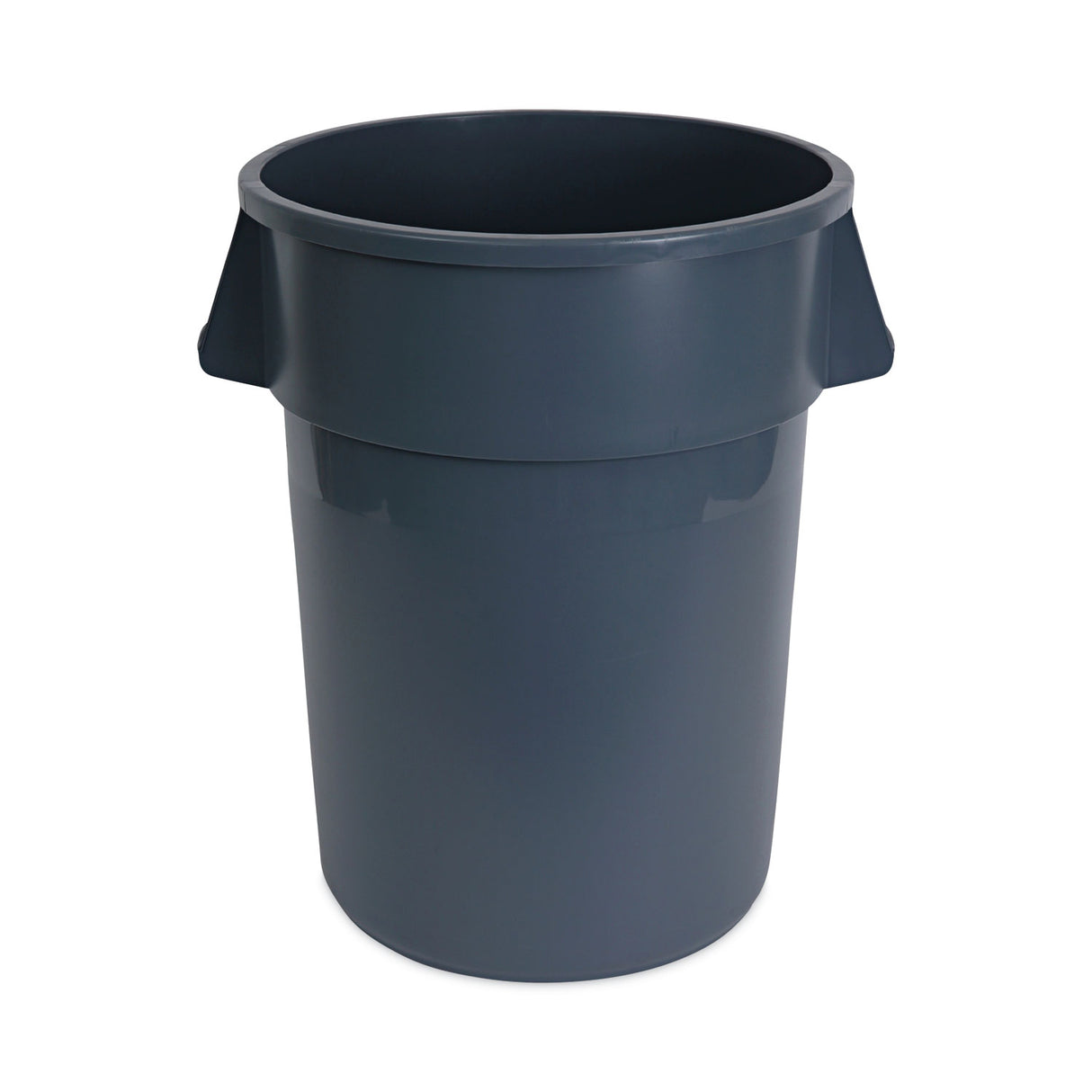 BoardwalkÂ® Round Waste Receptacle, Plastic, 44 gal, Gray (BWK44GLWRGRA)