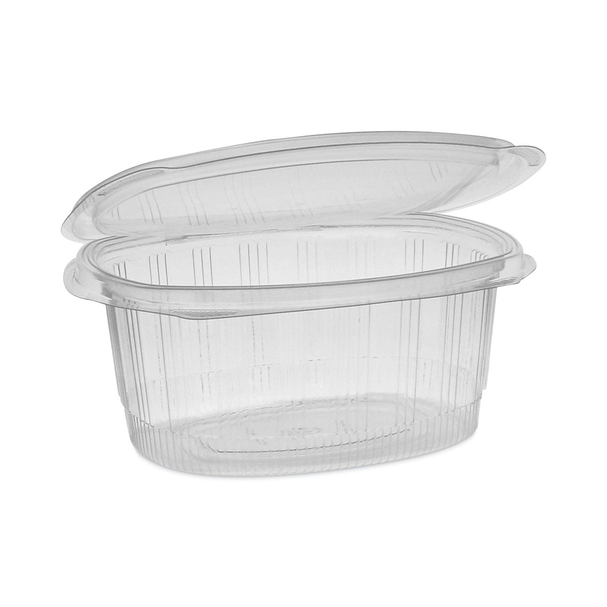 Pactiv EarthChoice Recycled PET Hinged Container, 32 oz, 7.31 x 5.88 x 3.25, Clear, Plastic, 280/Carton (YCA910320000)