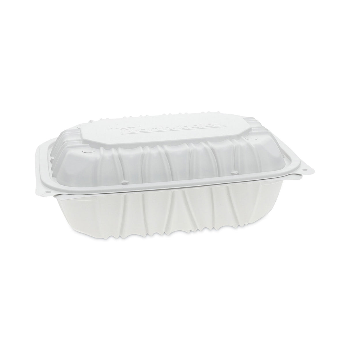 Pactiv EarthChoice Vented Microwavable MFPP Hinged Lid Container, 9 x 6 x 3.1, White, Plastic, 170/Carton (YCNW0205)