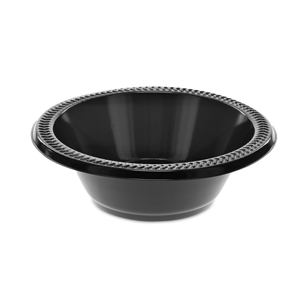 Pactiv Prairieware Impact Plastic Dinnerware, Bowl, 12 oz, 5" dia, Black, 1,000/Carton (YPIB12E)