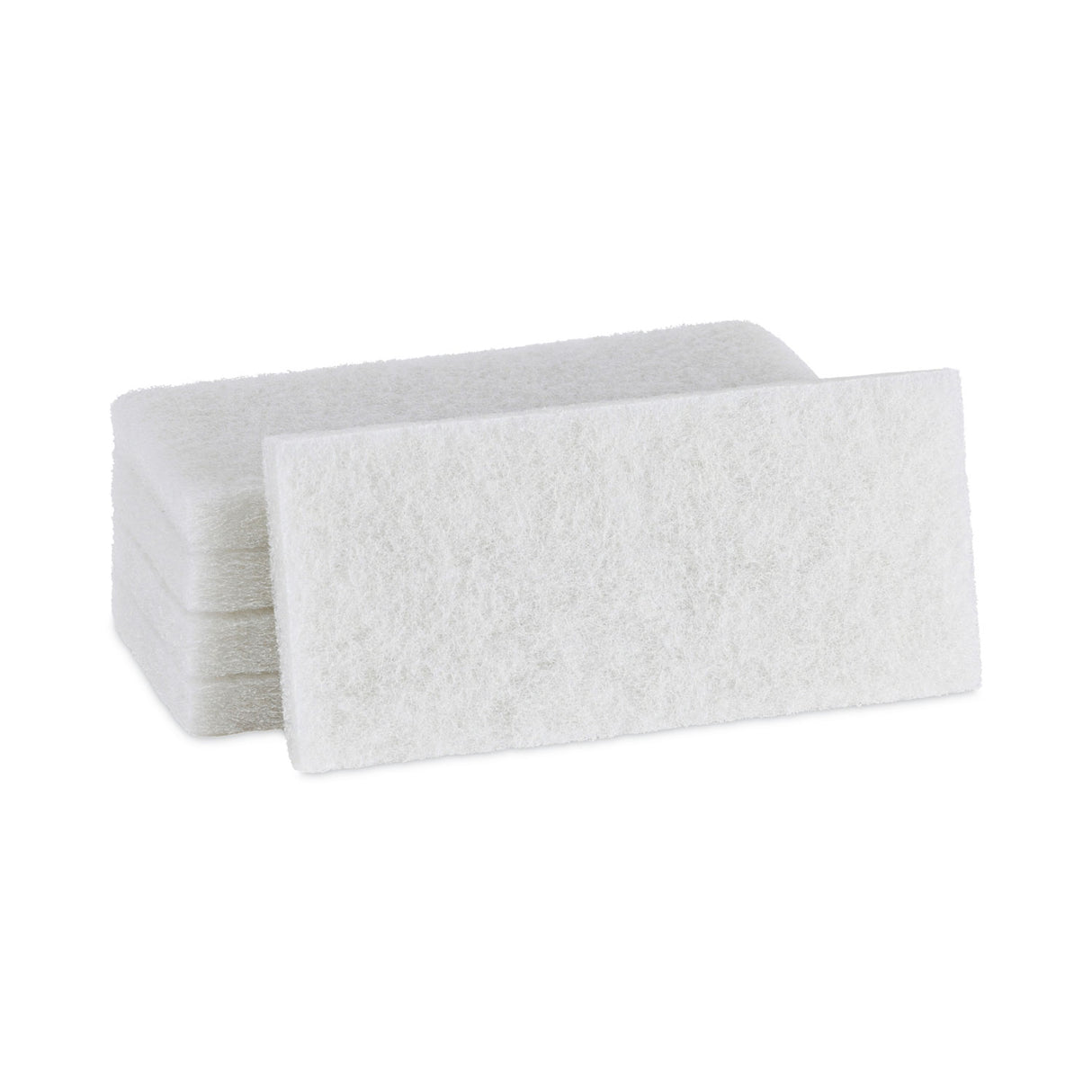 BoardwalkÂ® Light Duty Scrub/Scouring Pads, White, 20 Pads (BWK401)