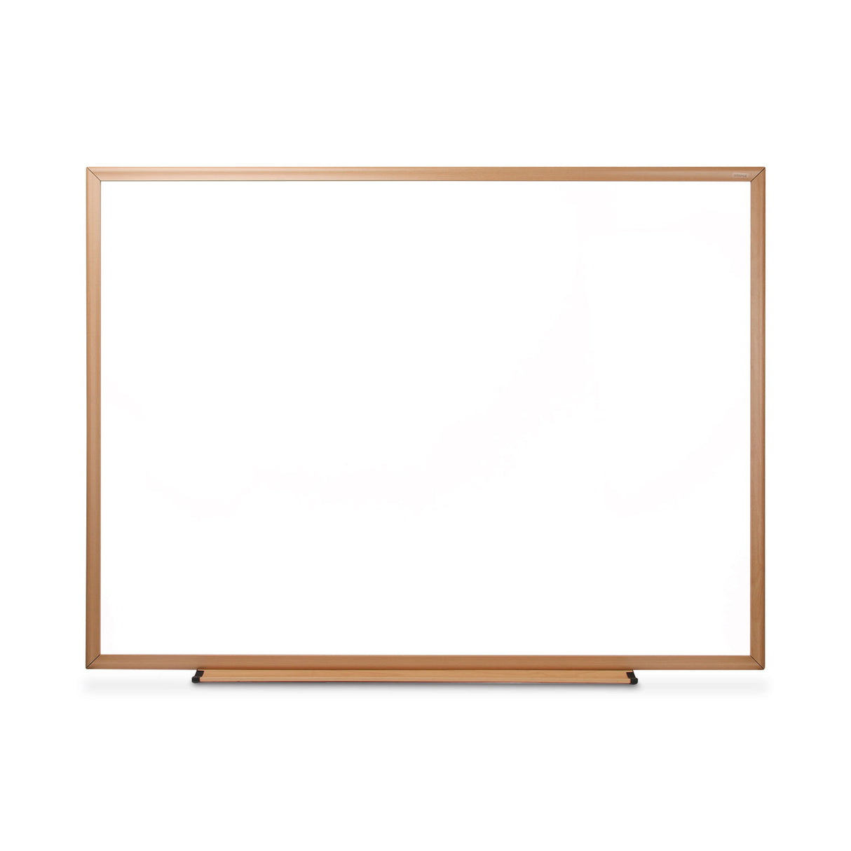 Universal Deluxe Melamine Dry Erase Board, 48 x 36, Melamine White Surface, Oak Fiberboard Frame (UNV43618)