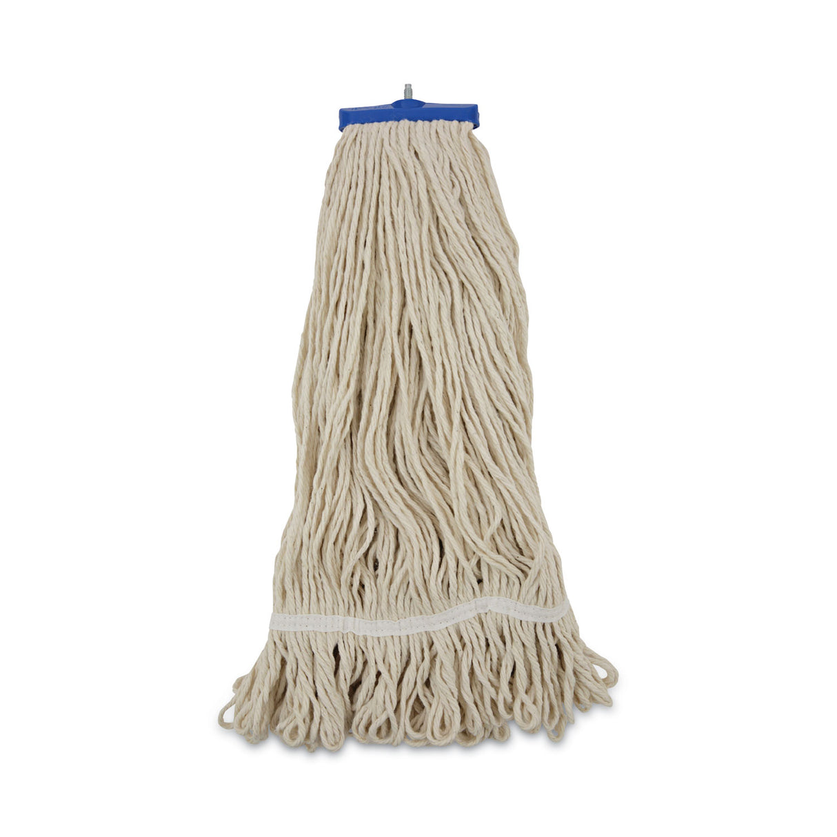BoardwalkÂ® Cotton Fiber Lie-Flat Mop Head, 24 oz, White, 12 Mop Heads (BWK824C)