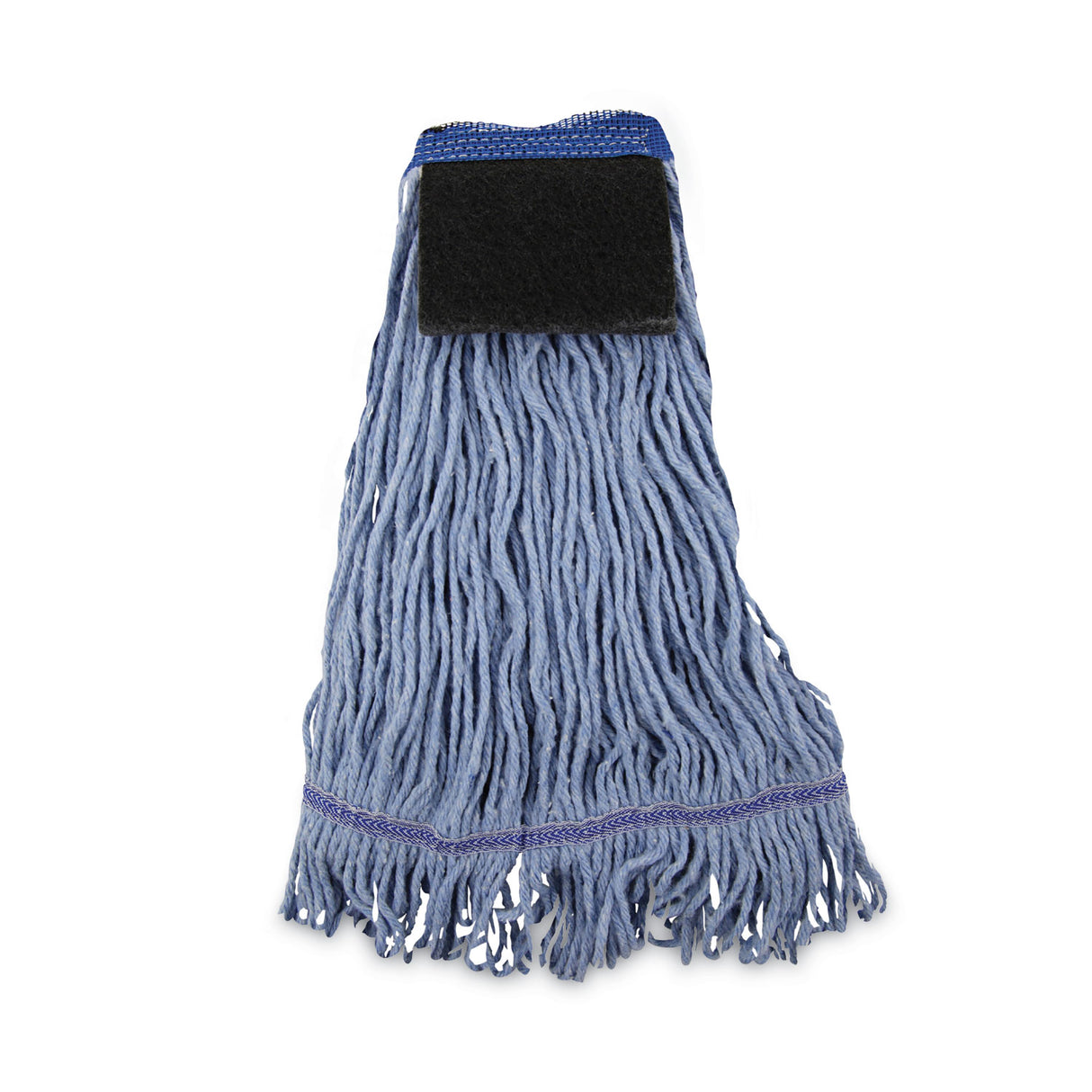 BoardwalkÂ® Loop-End Mop Head, Cotton With Scrub Pad, Medium, 12 Mops (BWK902BL)