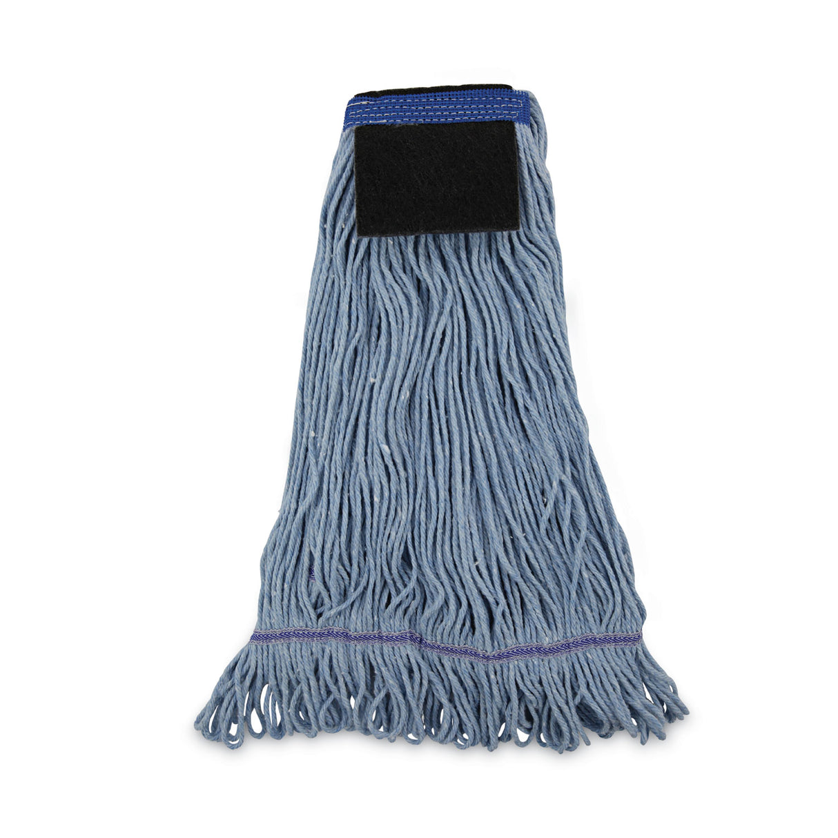 BoardwalkÂ® Mop Head, Loop-End, Cotton With Scrub Pad, Large, 12/Carton (BWK903BL)