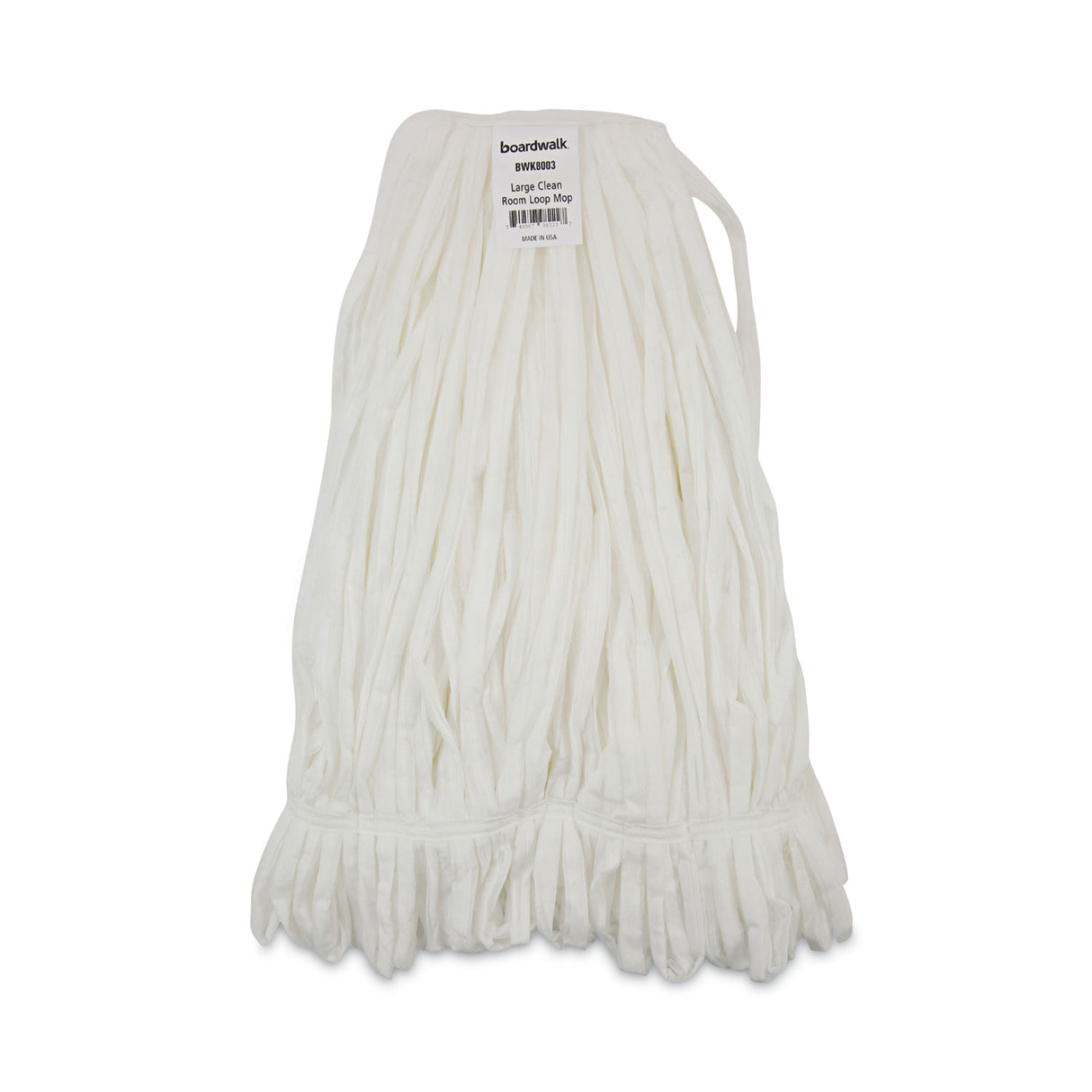 BoardwalkÂ® Enviro Clean Looped Mop Head, Large, White, 12 Mop Heads (BWK8003)