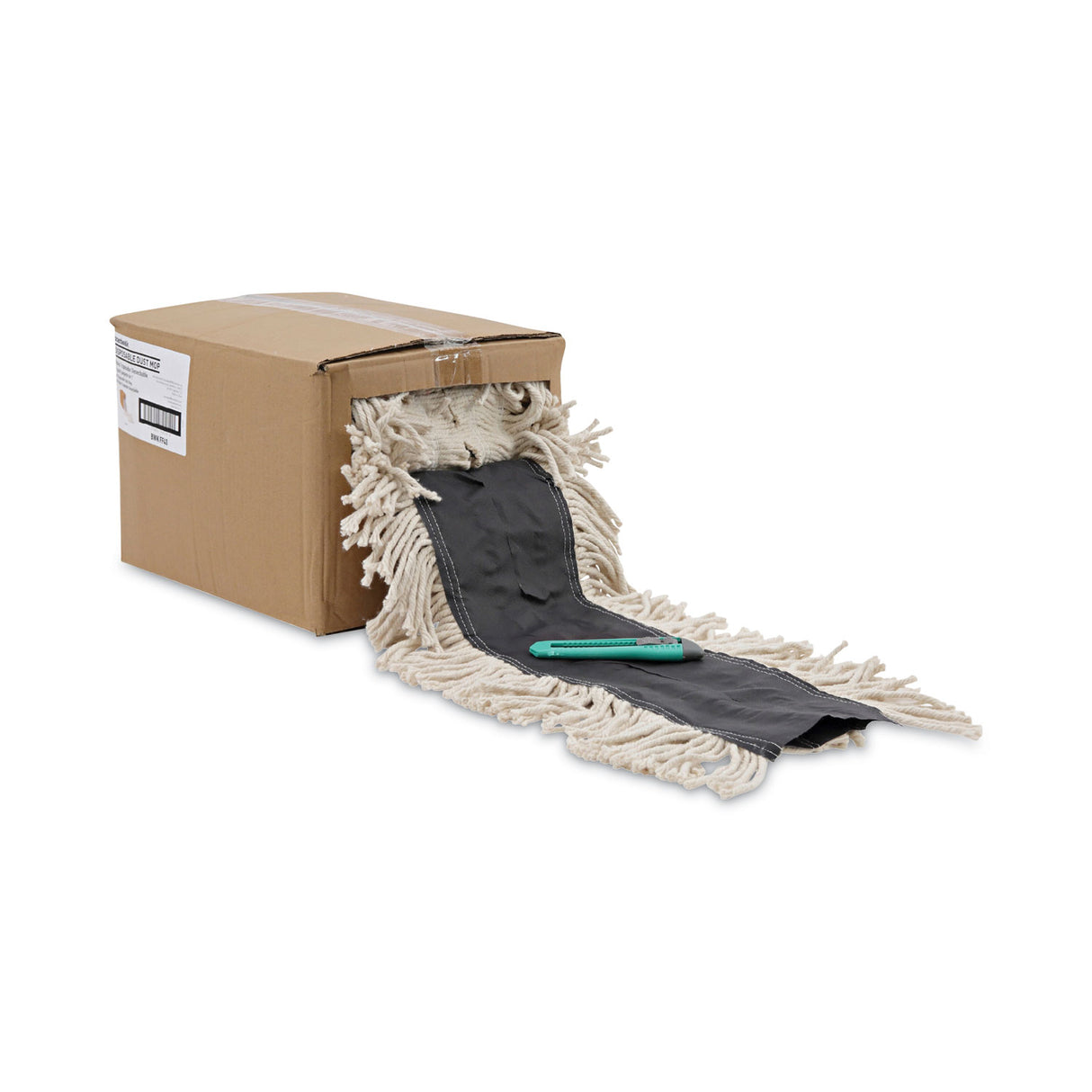 BoardwalkÂ® Flash Forty Disposable Dustmop, Cotton, 5", Natural (BWKFF40)