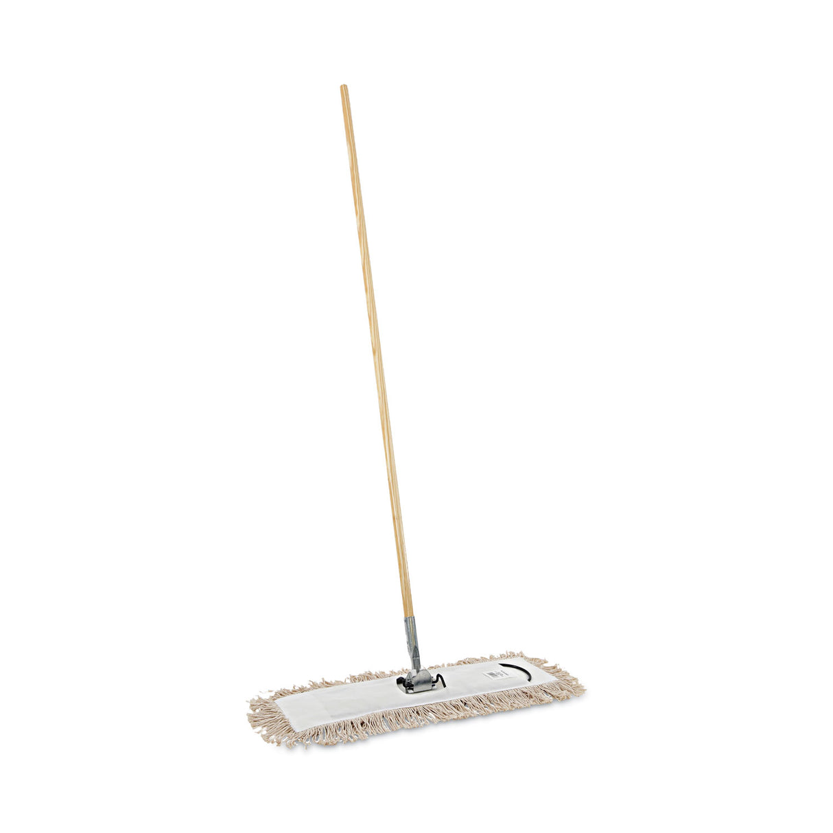 BoardwalkÂ® Cut-End Dust Mop Kit, 24 x 5, 60" Wood Handle, Natural (BWKM245C)