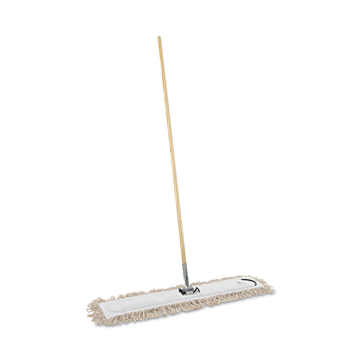 BoardwalkÂ® Cut-End Dust Mop Kit, 36 x 5, 60" Wood Handle, Natural (BWKM365C)
