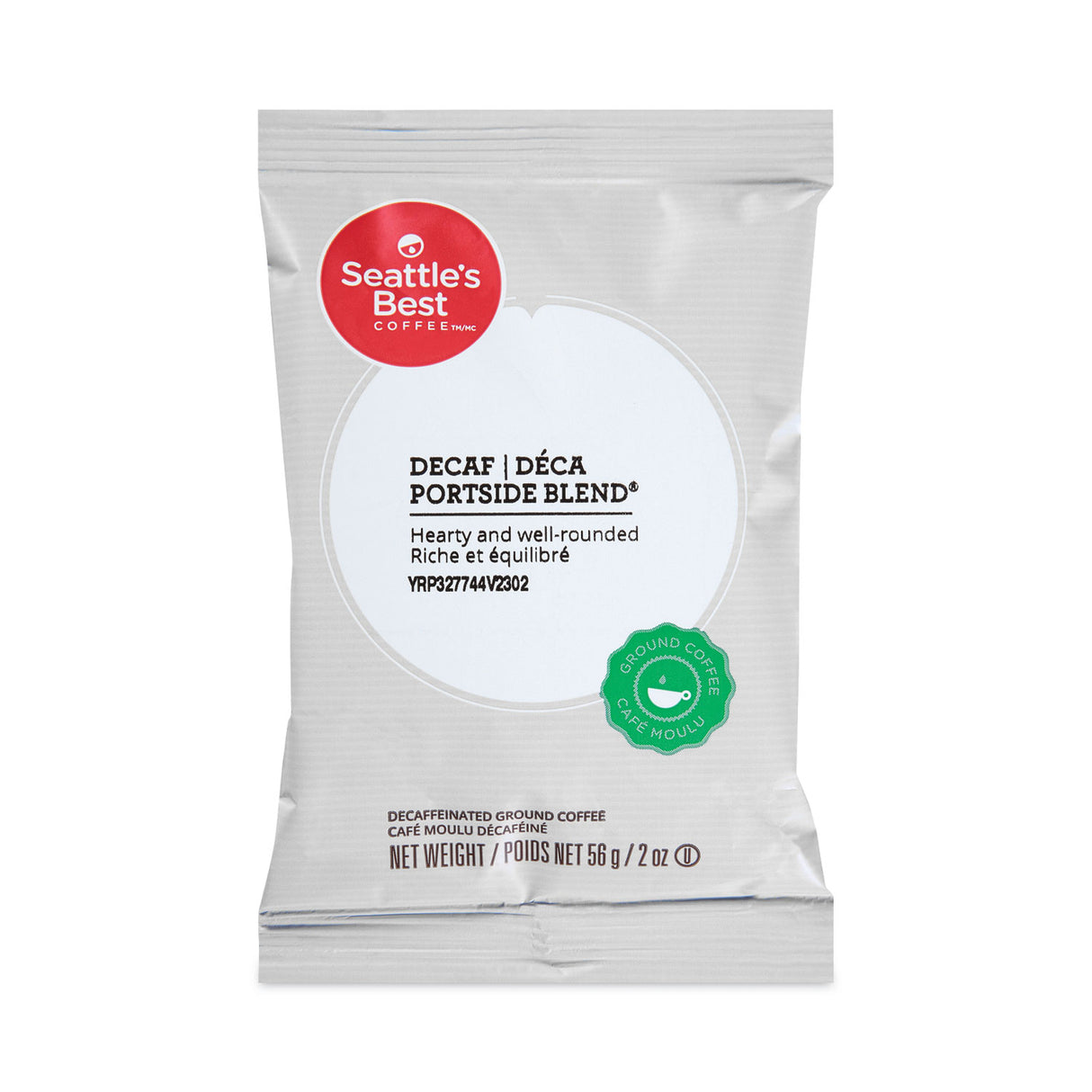Seattle's Best Premeasured Coffee Packs, Decaf Portside Blend, 2.6 oz Packet, 72/Carton (11008554CT)