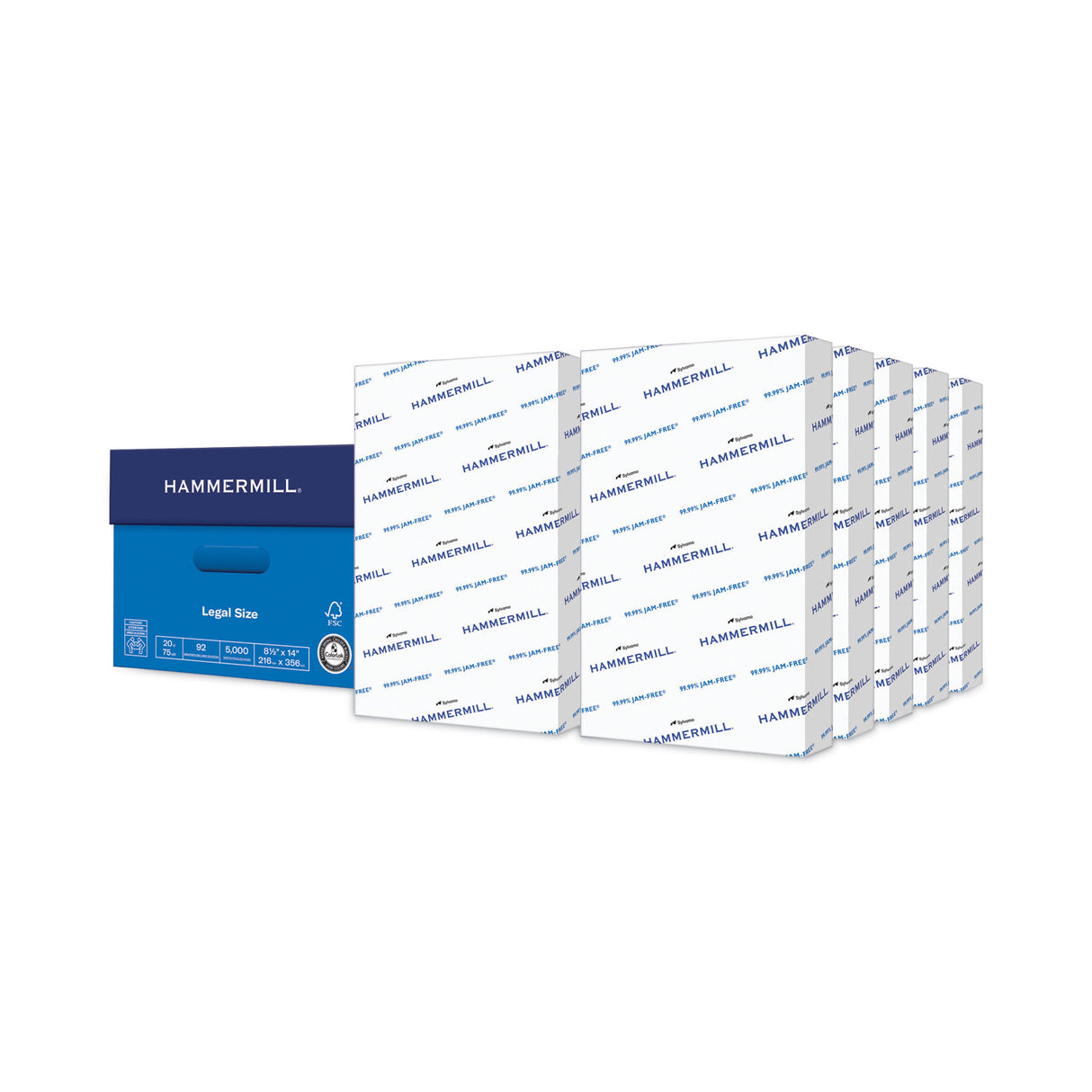 Hammermill Copy Plus Print Paper, 92 Bright, 20 lb Bond Weight, 8.5 x 14, White, 500 Sheets/Ream, 10 Reams/Carton (105015CT)