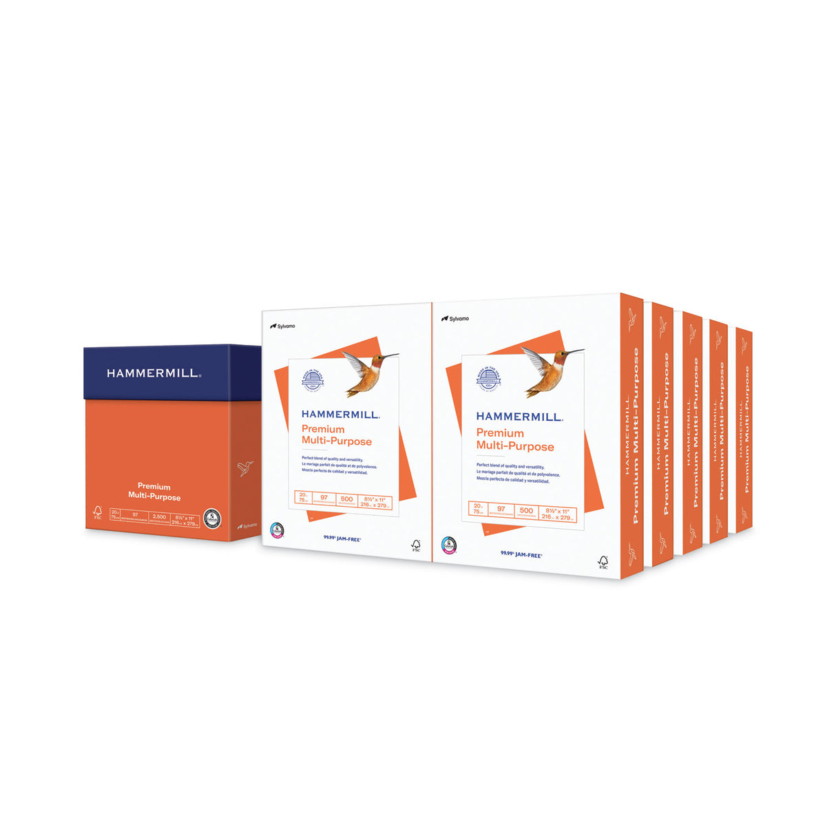 Hammermill Premium Multipurpose Print Paper, 97 Bright, 20 lb Bond Weight, 8.5 x 11, White, 500 Sheets/Ream, 10 Reams/Carton (106310)