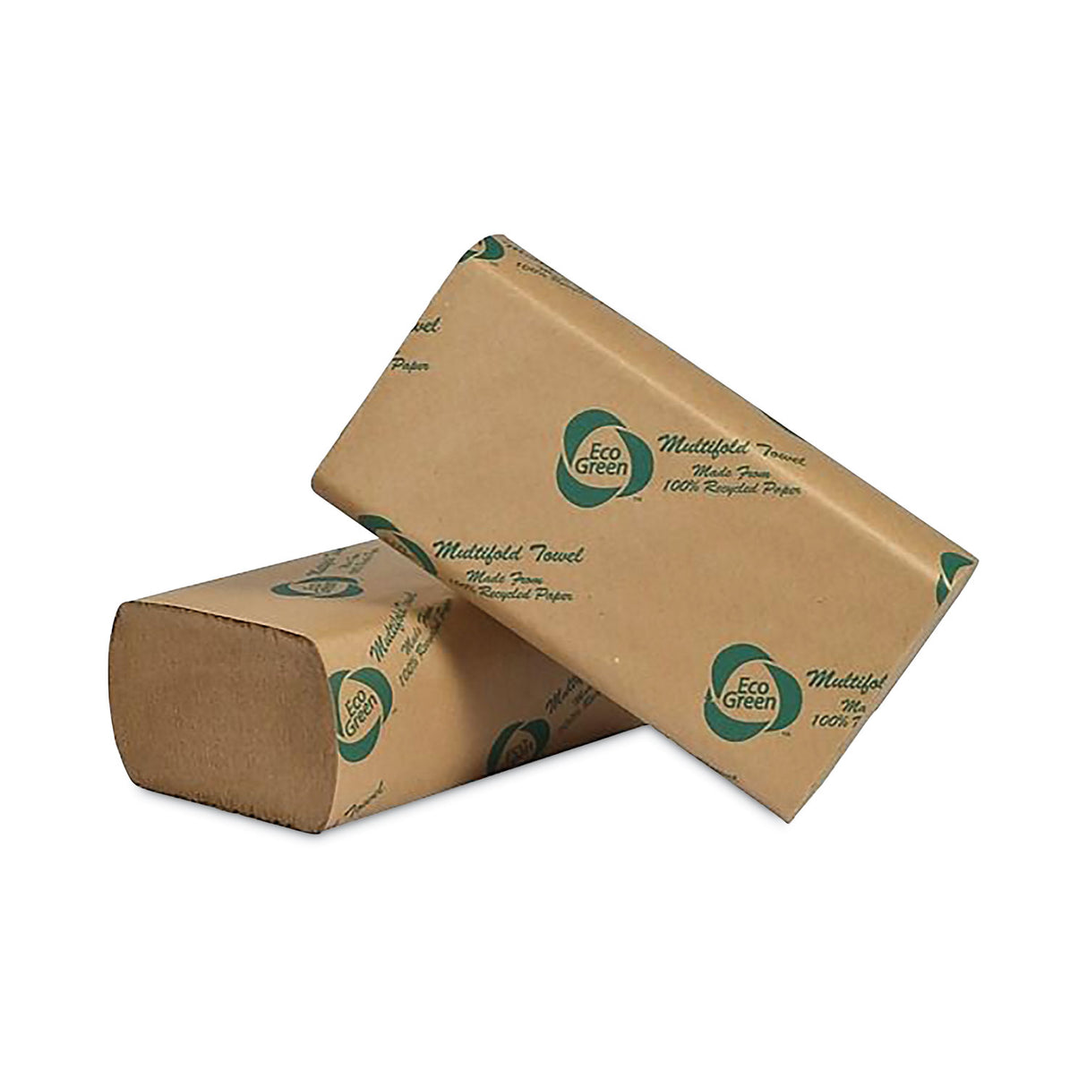 Eco GreenÂ® Multifold Paper Towels, Brown, 1-Ply, 4000 Towels (APVEK416)