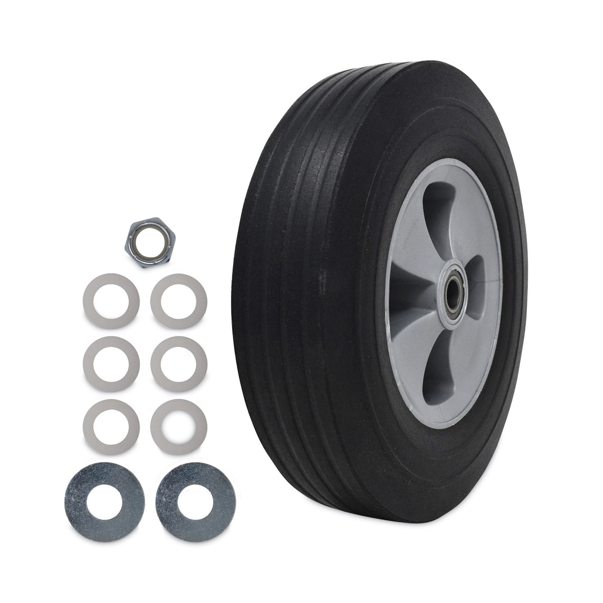Tilt Truck Wheels, 500 Lb Weight Capacity, 12" Wheel, Black