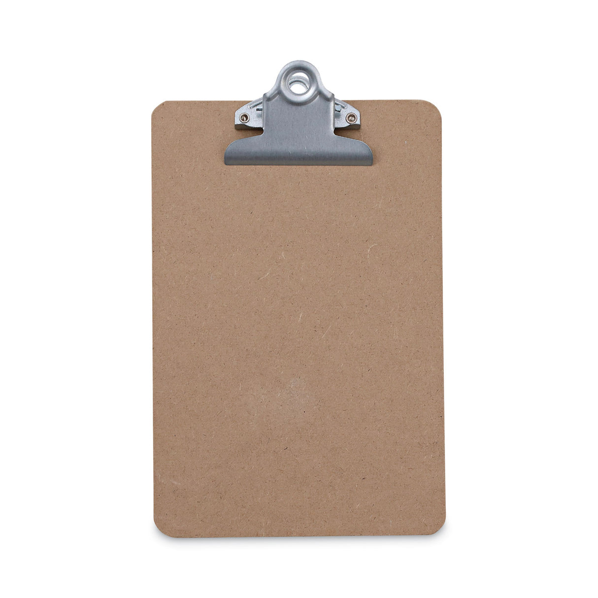 Universal Hardboard Clipboard, 0.75" Clip Capacity, Holds 5 x 8 Sheets, Brown (UNV05610)