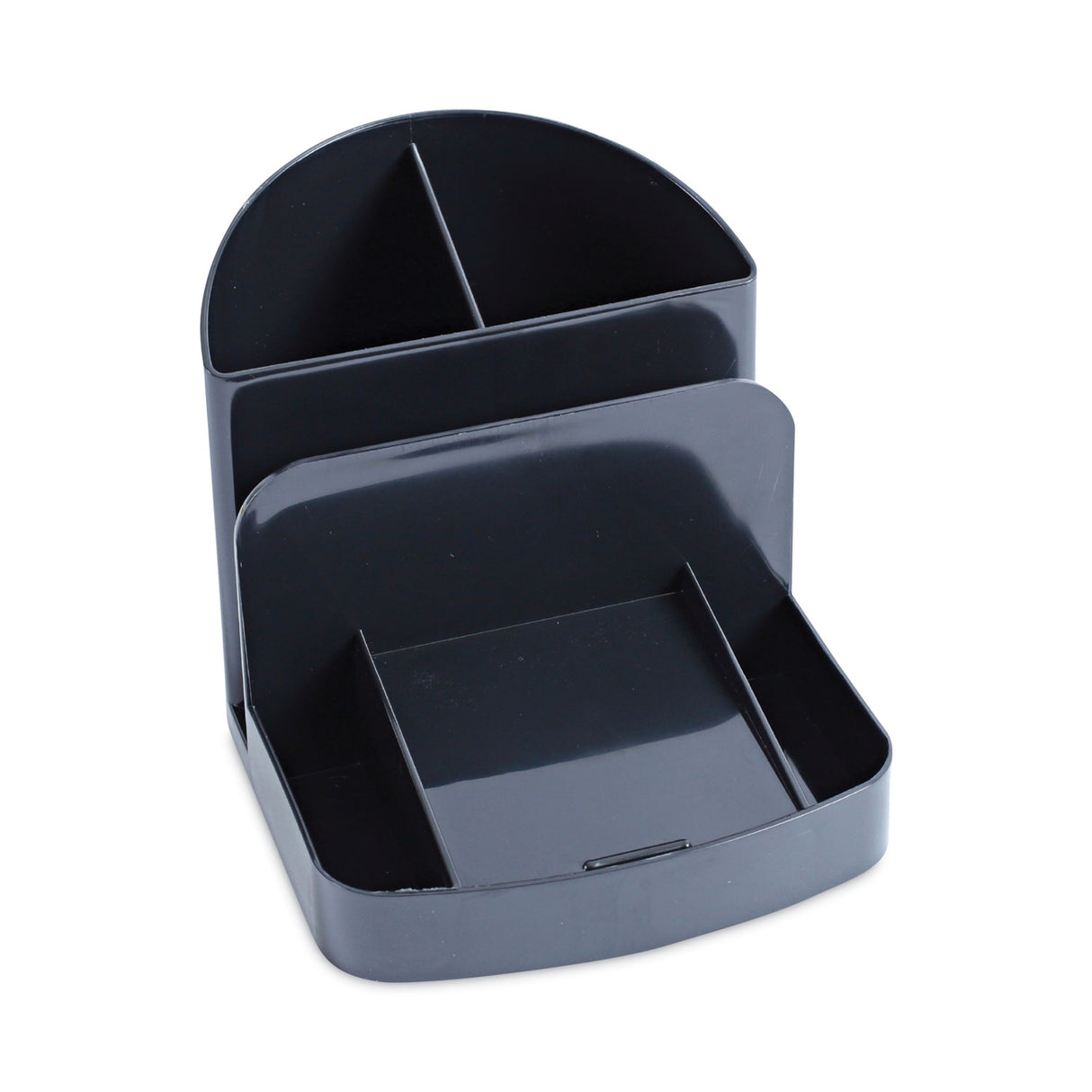 Universal Deluxe Message Center, 6 Compartments, Plastic, 5.5 x 6.75 x 5, Black (UNV08110)