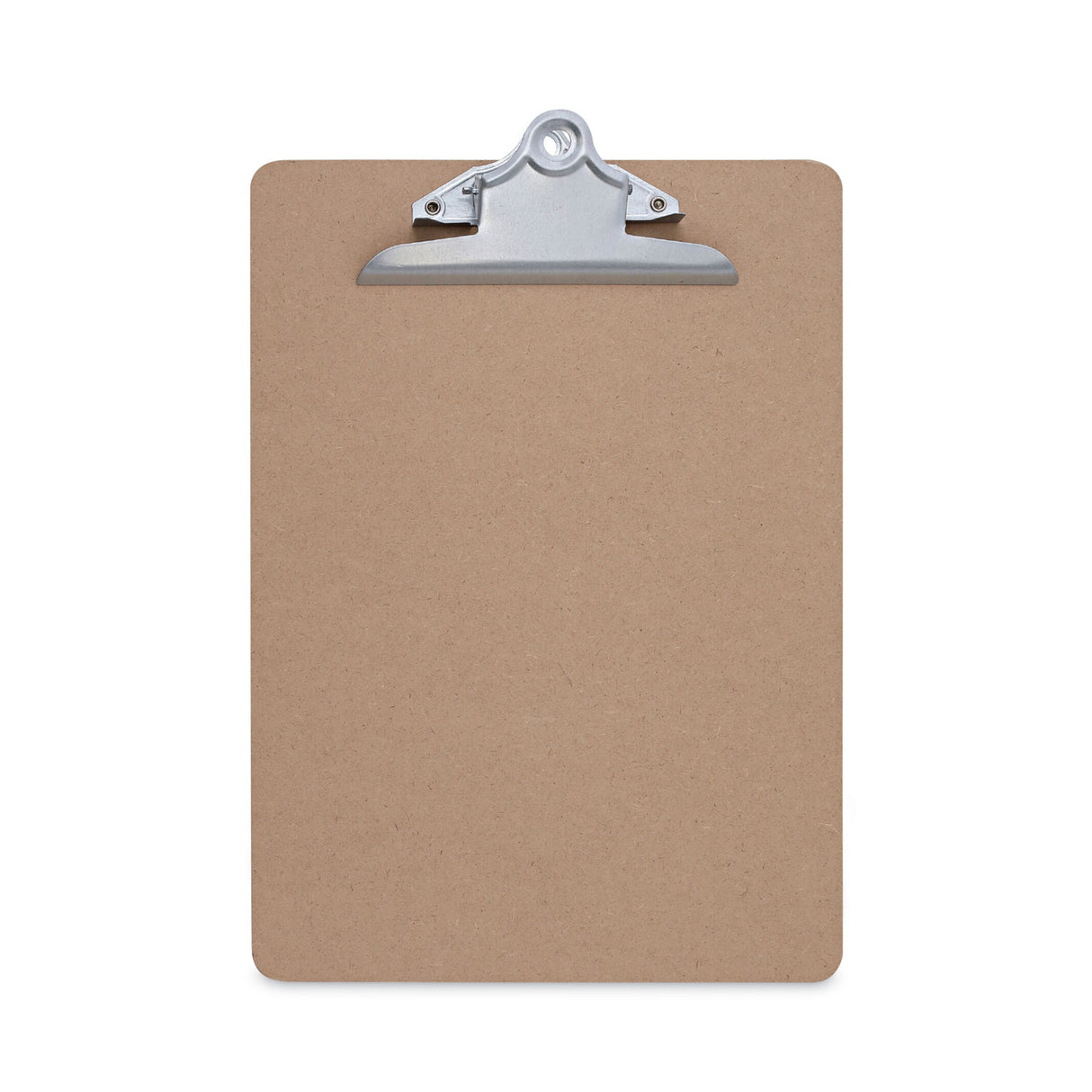 Universal Hardboard Clipboard, 1.25" Clip Capacity, Holds 8.5 x 11 Sheets, Brown (UNV40304)