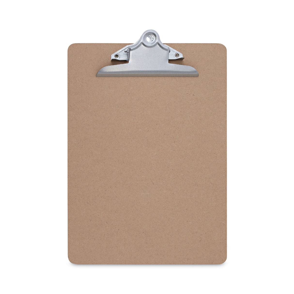 Universal Hardboard Clipboard, 1.25" Clip Capacity, Holds 8.5 x 11 Sheets, Brown, 3/Pack (UNV40304VP)