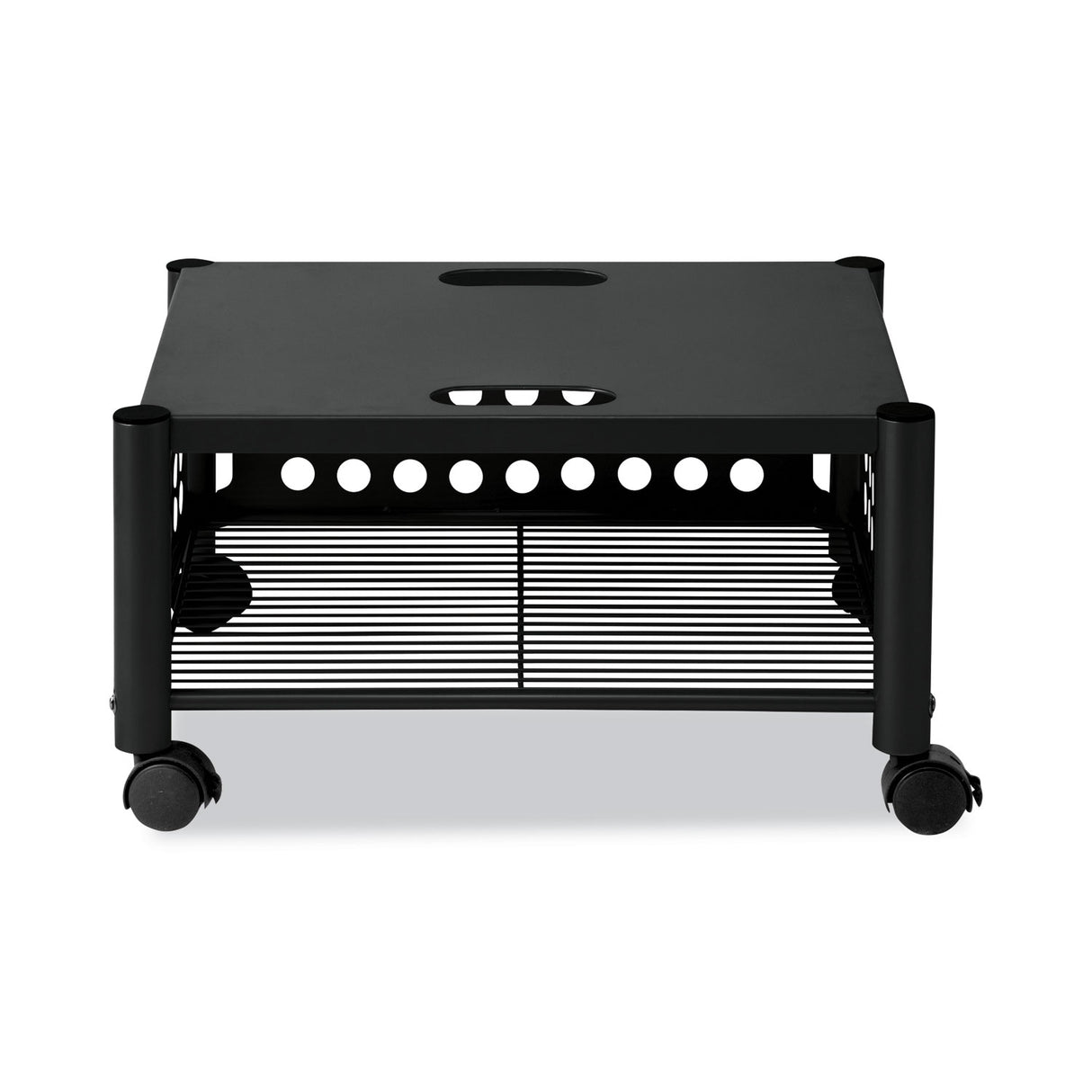Vertiflex Underdesk Machine Stand, Metal, 2 Shelves, 90 lb Capacity, 21.5" x 17.88" x 11.5", Black (VF52009)