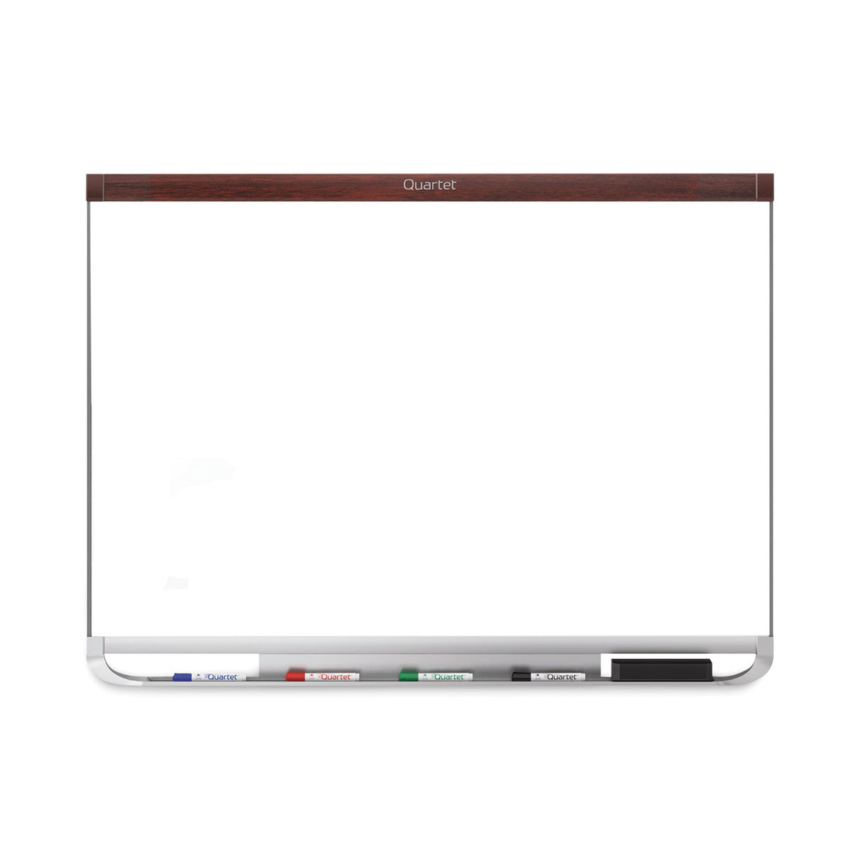 Quartet Prestige 2 DuraMax Magnetic Porcelain, 48 x 36, White Surface, Mahogany Fiberboard/Plastic Frame (P554MP2)