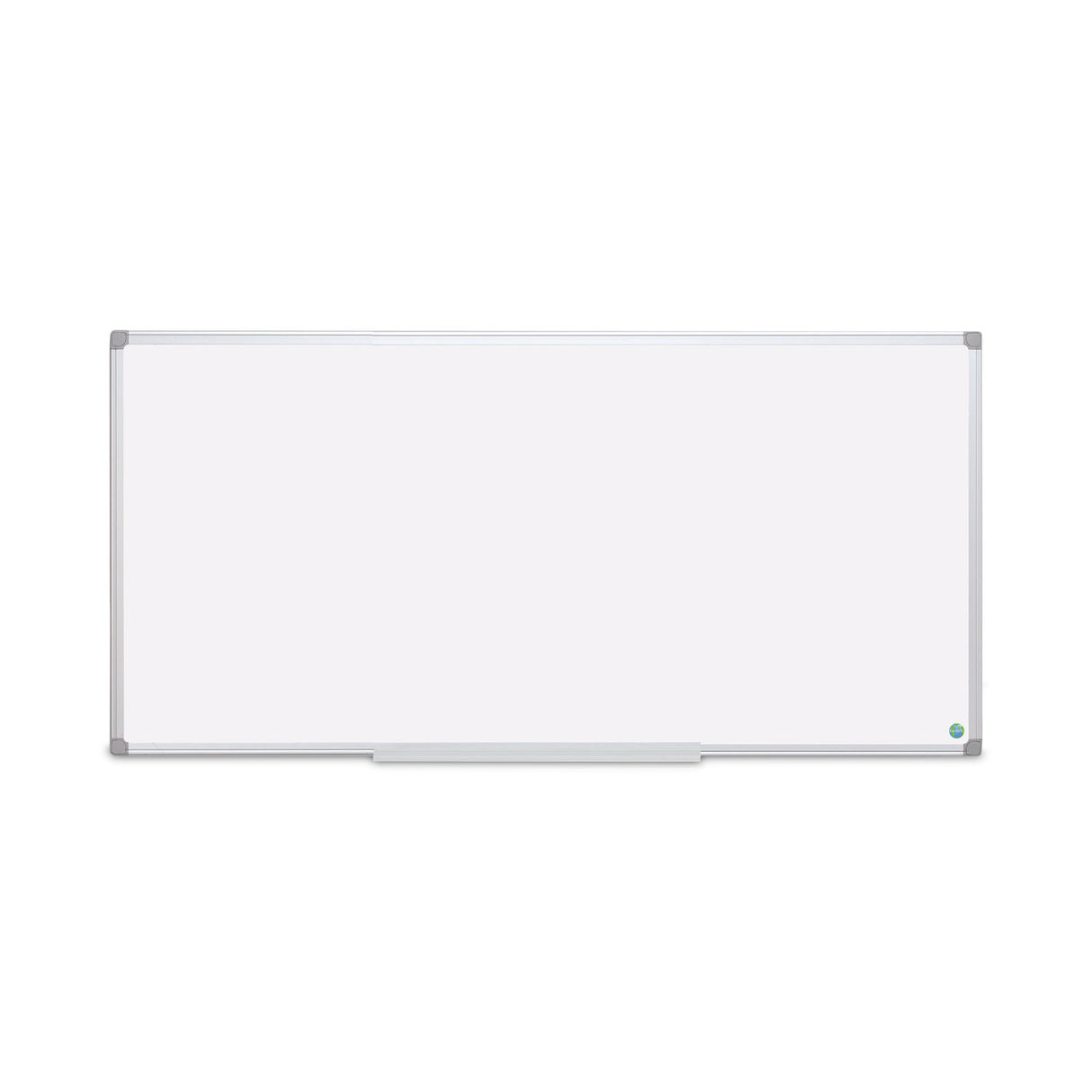 MasterVision Earth Silver Easy-Clean Dry Erase Board, 96 x 48, White Surface, Silver Aluminum Frame (CR1520790)