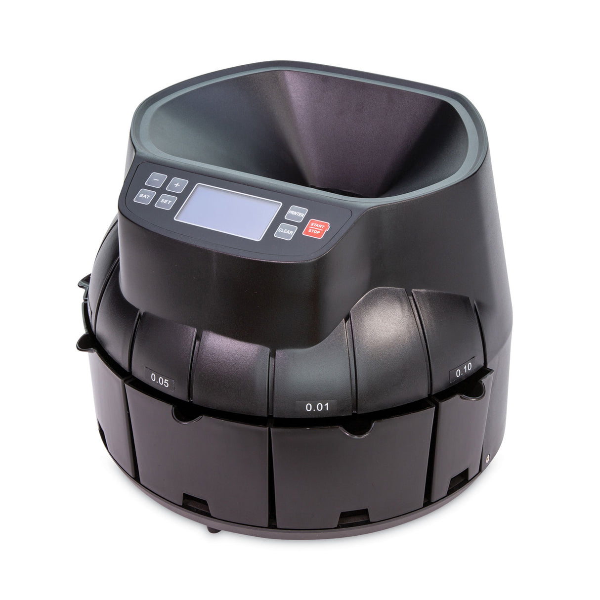 CONTROLTEK Coin Counter, Dimes, Nickels, Pennies, Quarters, 14.2 x 13.4 x 11, Black (525521)