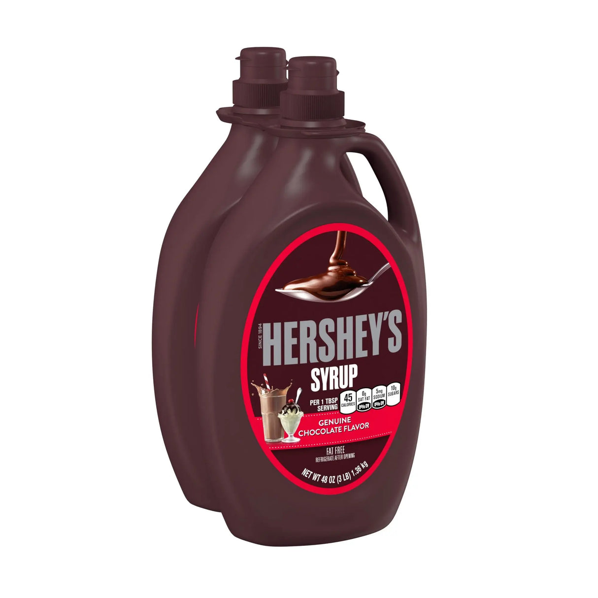 Hersheyâ€™s Chocolate Syrup (2-Pack, 48 oz Each) | Rich, Classic Dessert Topping Hershey's