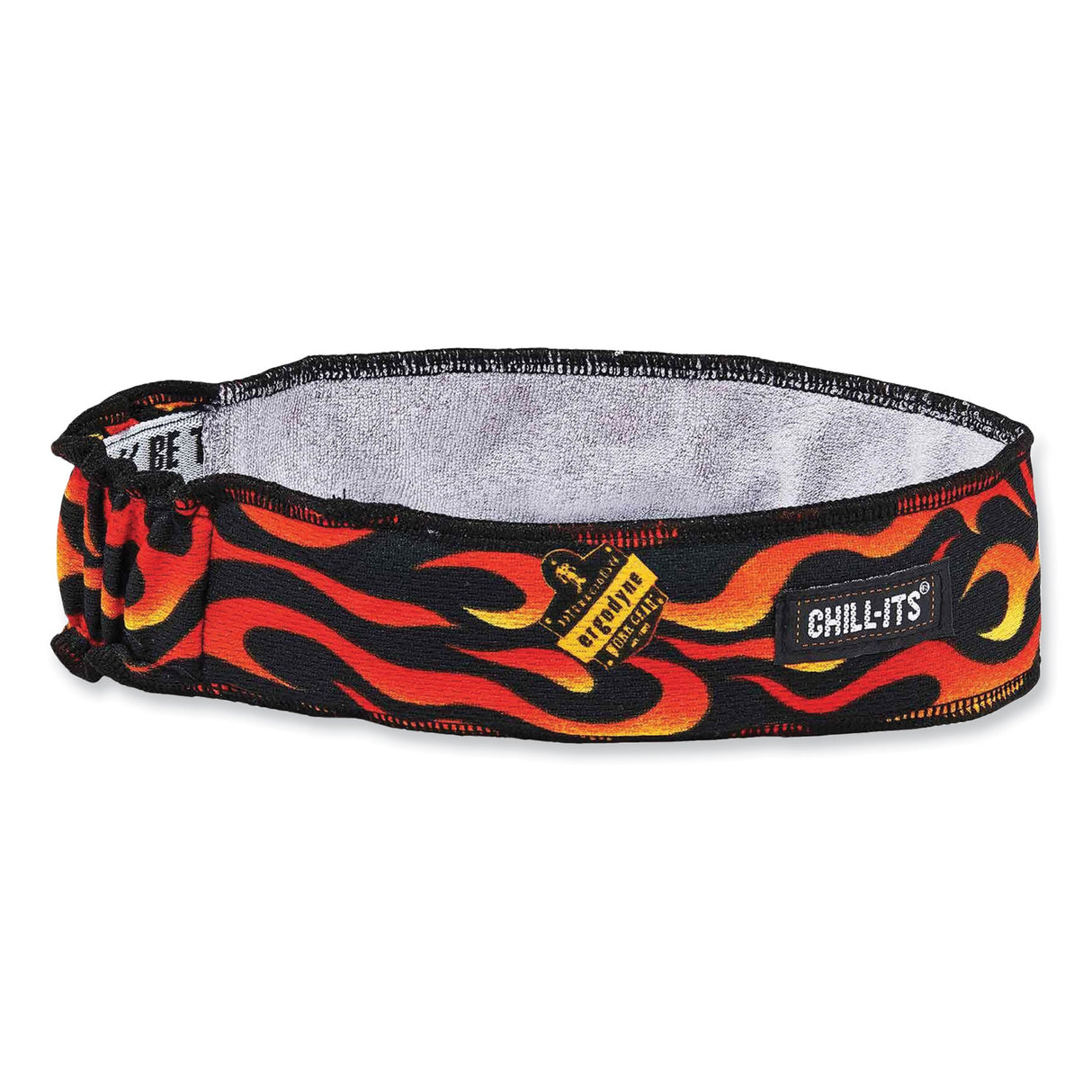 ergodyne Chill-Its 6605 High-Performance Terry Cloth Sweatband, Cotton Terry Cloth, One Size Fits Most, Flames (12429)