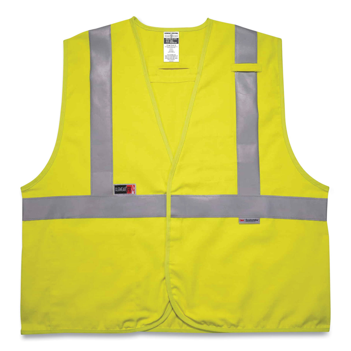 ergodyne GloWear 8261FRHL Class 2 Dual Compliant FR Hook and Loop Safety Vest, Small/Medium, Lime (21463)