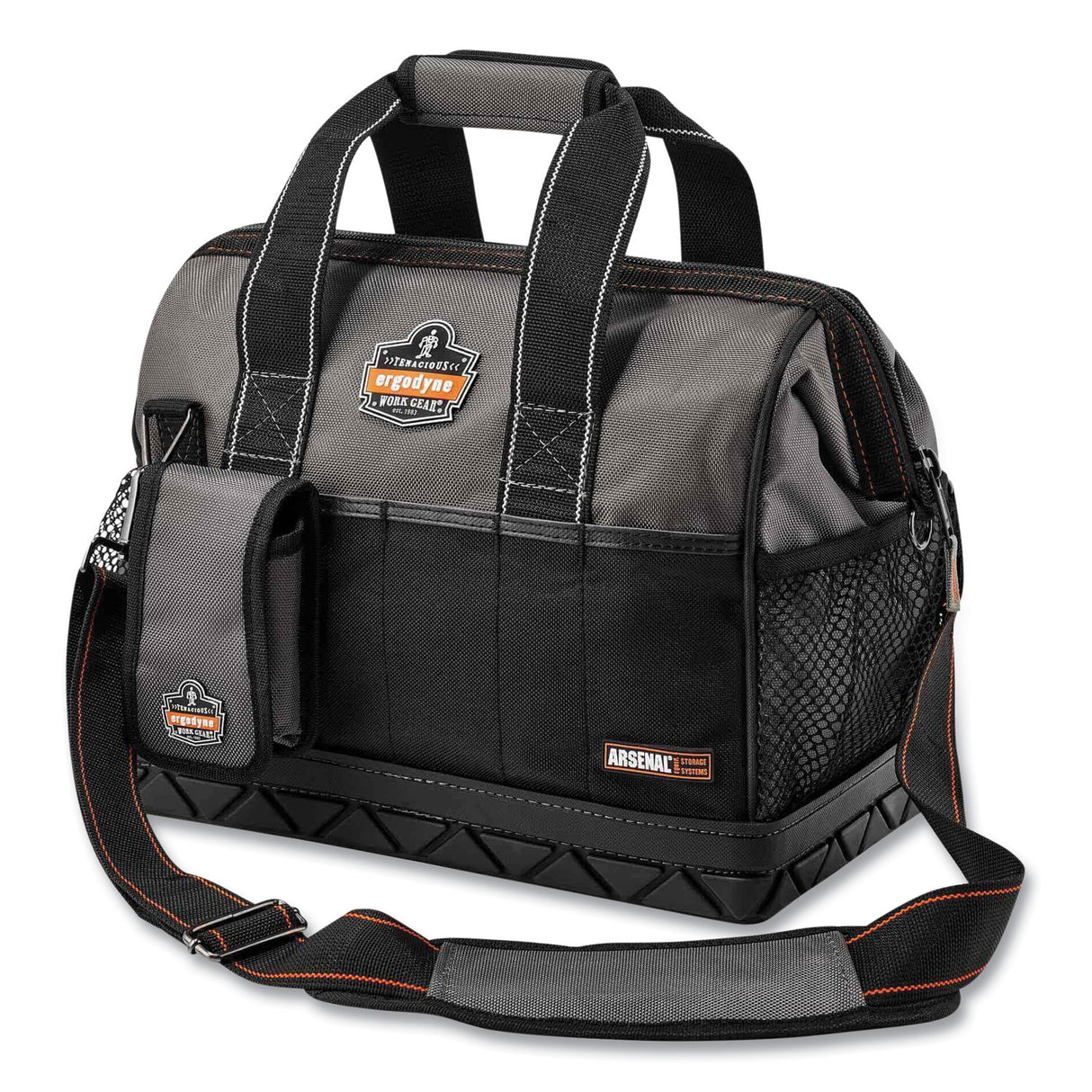 ergodyne Arsenal 5802 Medium Widemouth Tool Organizer, 28 Compartments, 8.5 x 14.5 x 11, Ballistic Polyester, Black/Gray (13702)
