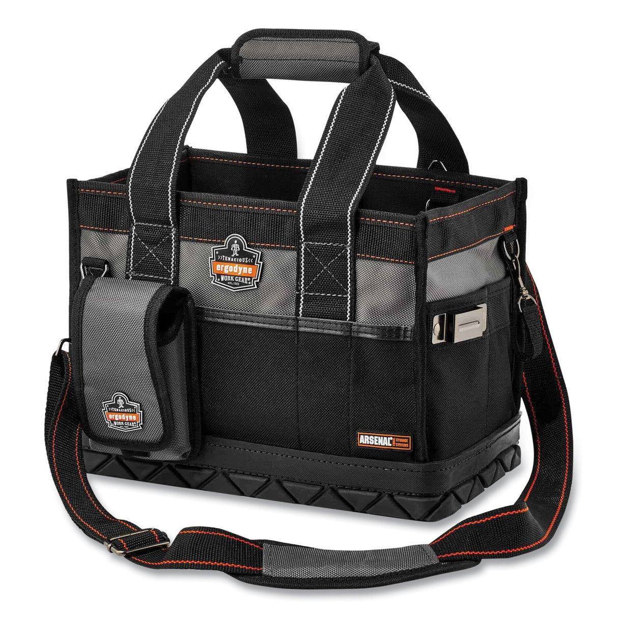 ergodyne Arsenal 5810 Open Top Tool Organizer, 30 Compartments, 7 x 13 x 0.5, Ballistic Polyester, Black/Gray (13710)