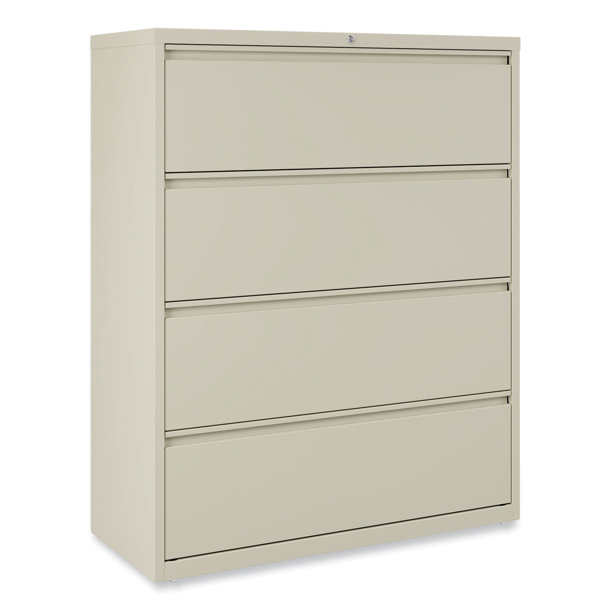 Alera Lateral File, 4 Legal/Letter-Size File Drawers, Putty, 42" x 18.63" x 52.5" (ALEHLF4254PY)
