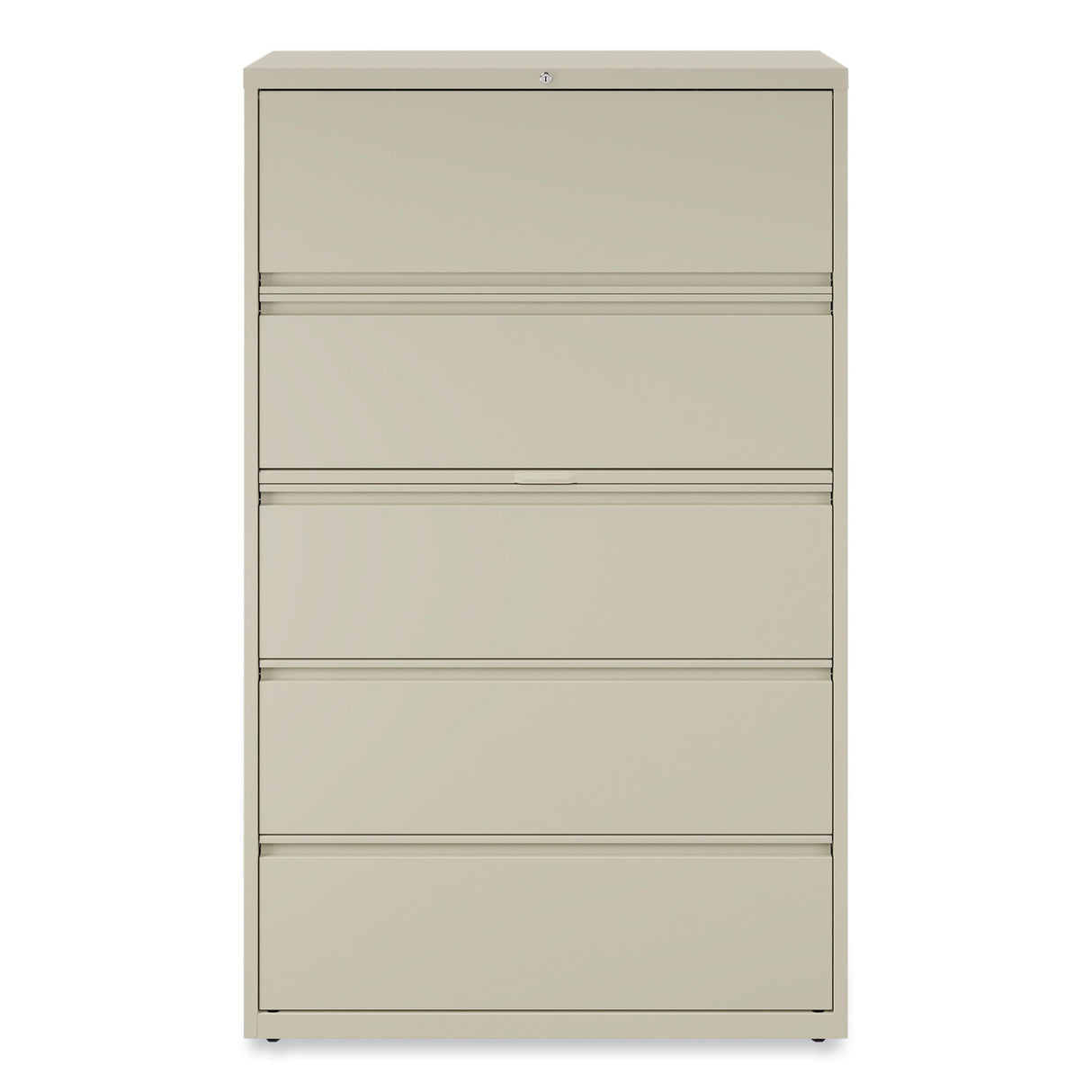 Alera Lateral File, 5 Legal/Letter/A4/A5-Size File Drawers, Putty, 42" x 18.63" x 67.63" (ALEHLF4267PY)