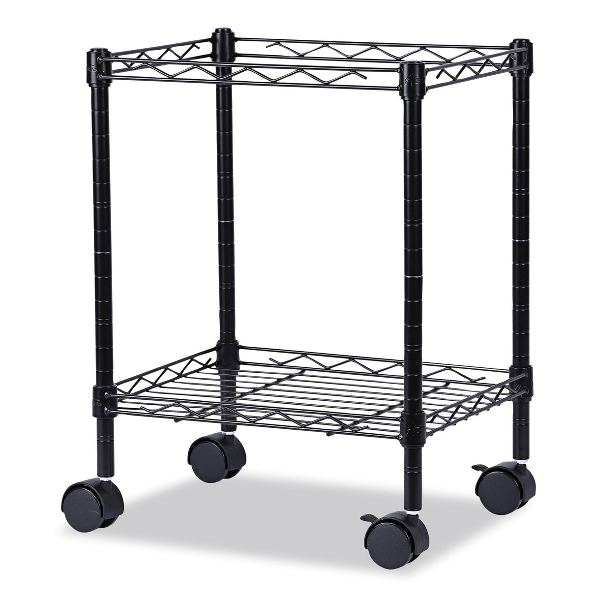 Alera Compact File Cart for Side-to-Side Filing, Metal, 1 Shelf, 1 Bin, 15.25" x 12.38" x 21", Black (ALEFW601416BL)