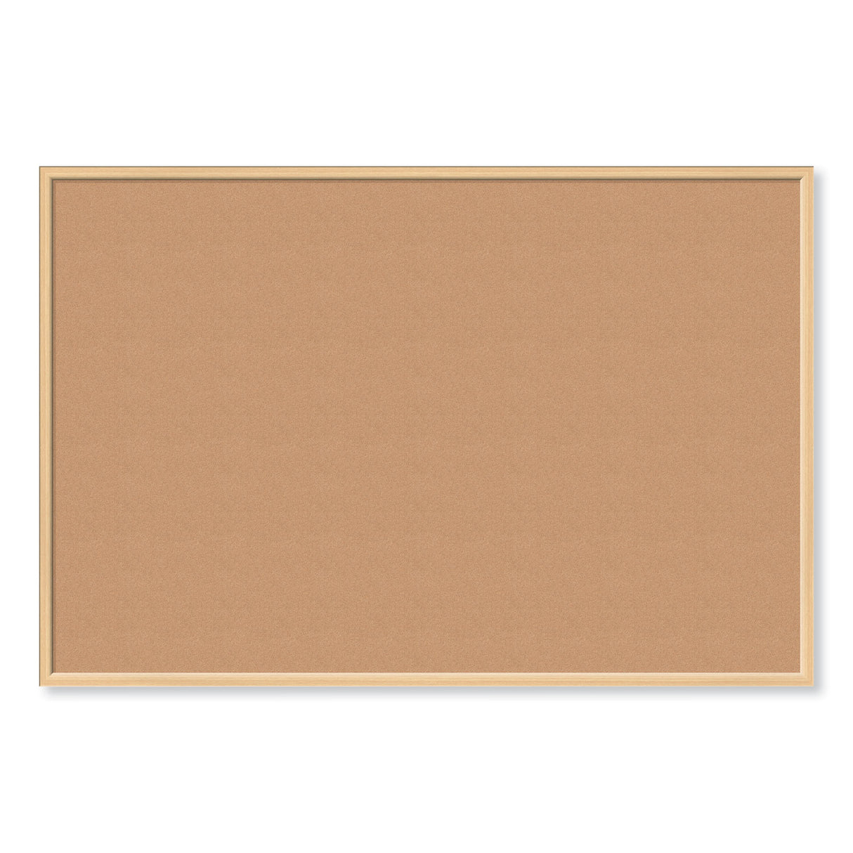 U Brands Cork Bulletin Board, 70 x 47, Tan Surface, Birch Wood Frame (2872U0001)
