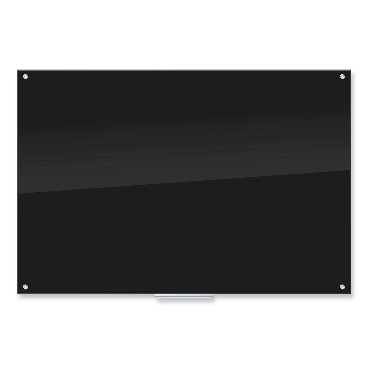 U Brands Black Glass Dry Erase Board, 70 x 47, Black Surface (173U0001)