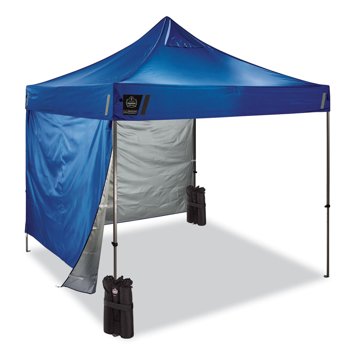ergodyne Shax 6051 Heavy-Duty Pop-Up Tent Kit, Single Skin, 10 ft x 10 ft, Polyester/Steel, Blue (12952)