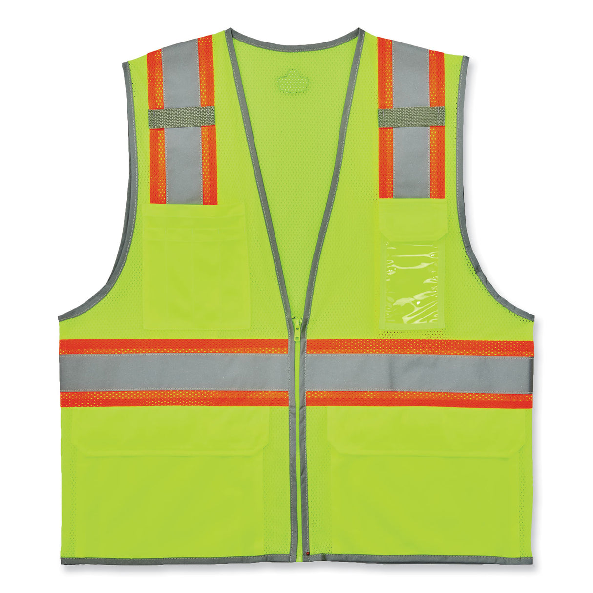 ergodyne GloWear 8246Z-S Single Size Class 2 Two-Tone Mesh Vest, Polyester, Small, Lime (24562)
