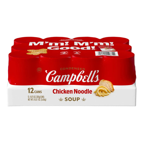Campbell's Chicken Noodle Soup (12-Pack, 10.75 oz Each) | Hearty Condensed Comfort Campbell's