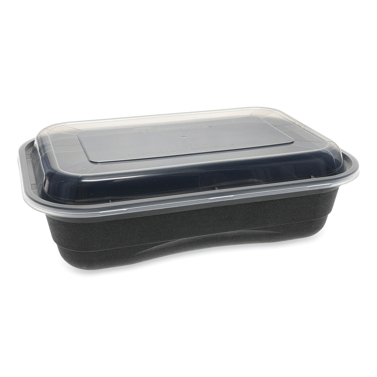 Pactiv EarthChoice Versa2Go Microwaveable Container, 36 oz, 8.4 x 5.6 x 2, Black/Clear, Plastic, 150/Carton (NV2GRT3688B)