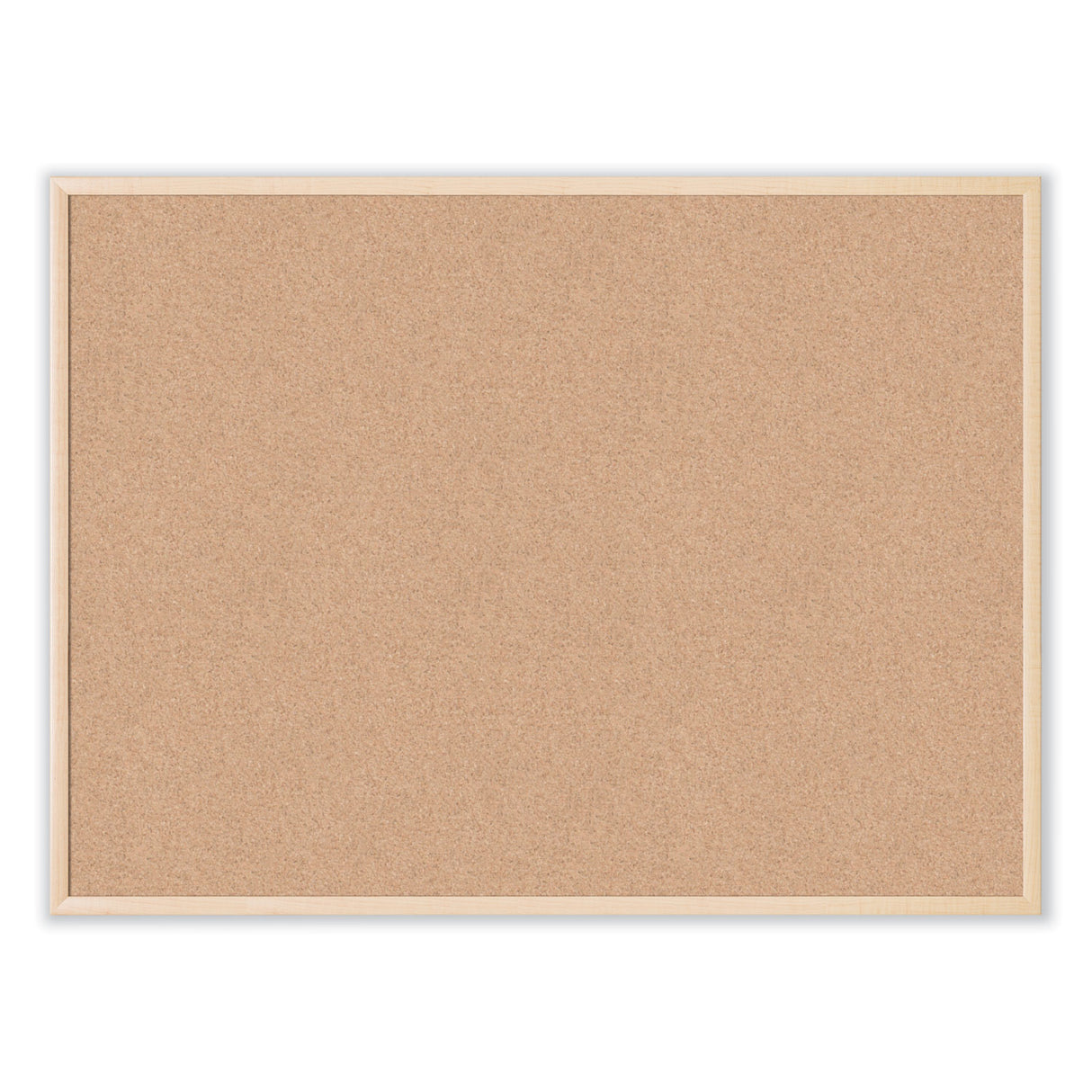 U Brands Cork Bulletin Board, 47 x 35, Tan Surface, Birch Wood Frame (003U0001)