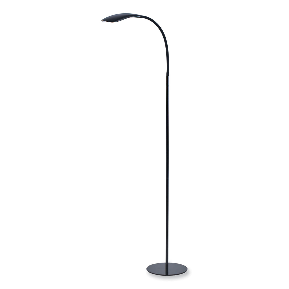 Bostitch Gooseneck Floor Lamp, 72" Tall, Black Base (VLED1502BKF)