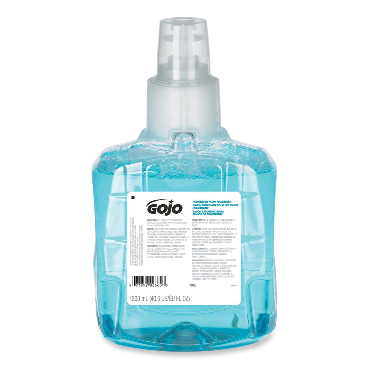 GOJO Pomeberry Foam Handwash Refill, For LTX-12 Dispenser, Pomegranate Scent, 1,200 mL, 2/Carton (191602CT)