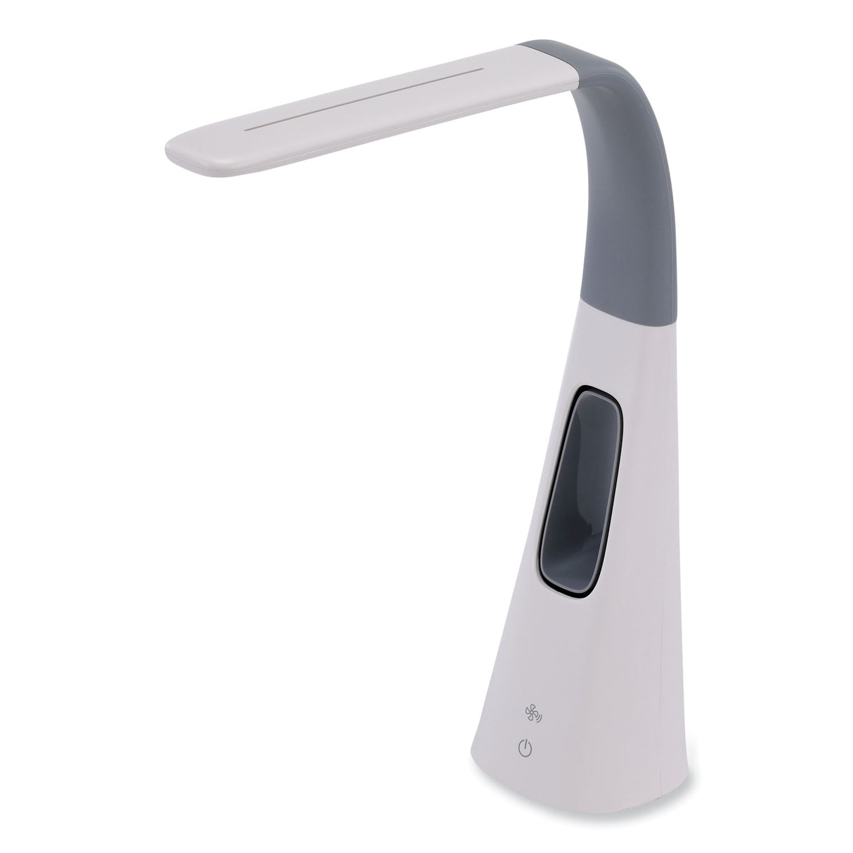 Bostitch LED Desk Lamp with Bladeless Fan, 15.75" High, Gray/White (VLED1603GR)