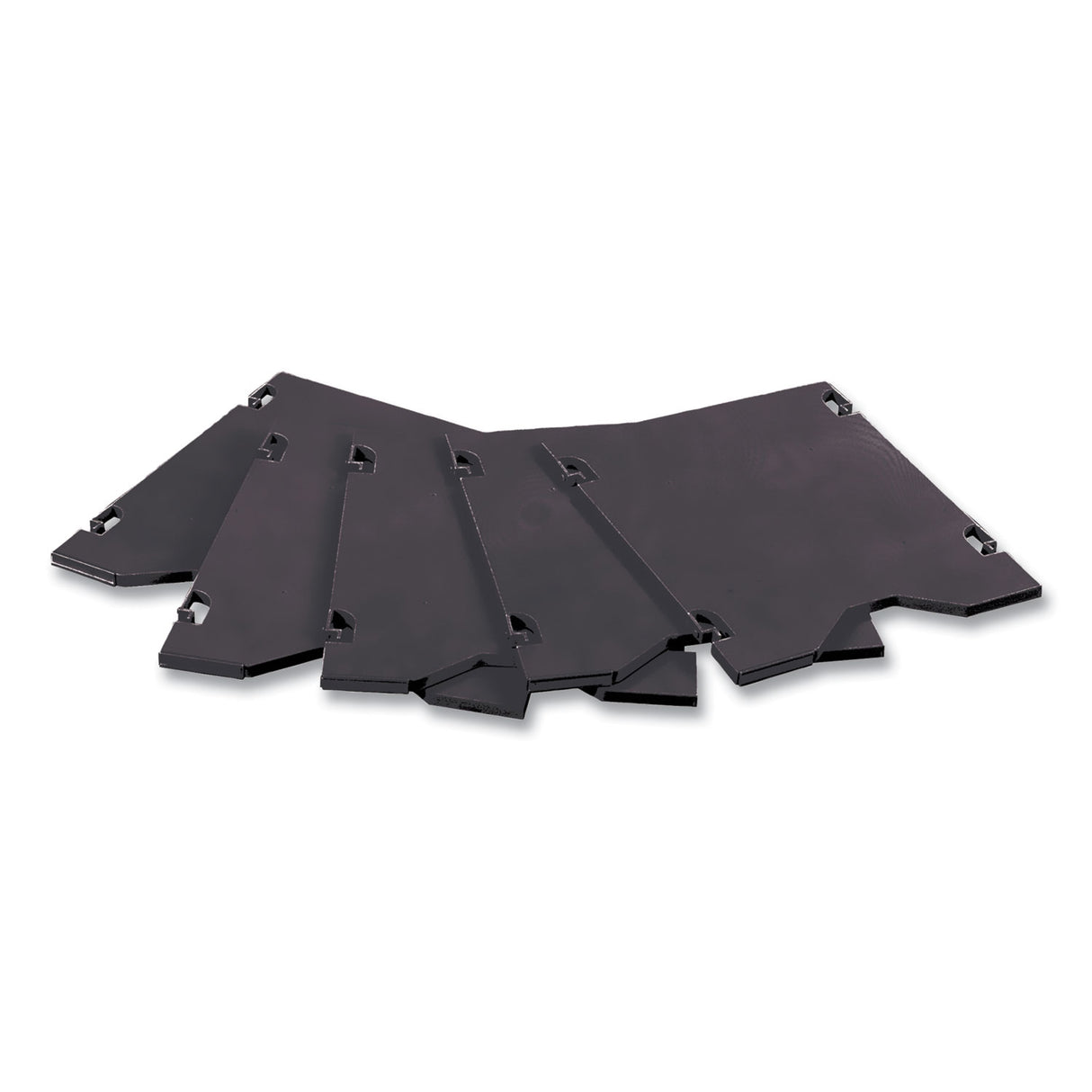 Safco E-Z Sort Additional Mail Trays, 5 Shelves, 11 x 12.5 x 0.5, Black (7753BL)