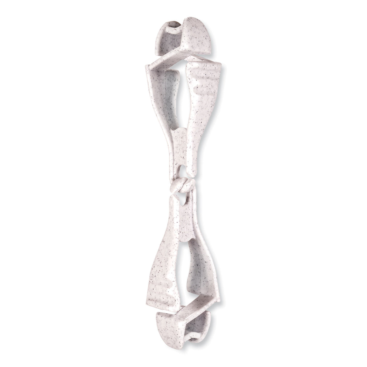 ergodyne Squids 3400 Dual Clip Glove Clip Holder, 1 x 1 x 6.5, Acetal Copolymer, Granite, 100/Pack (19315BULK)